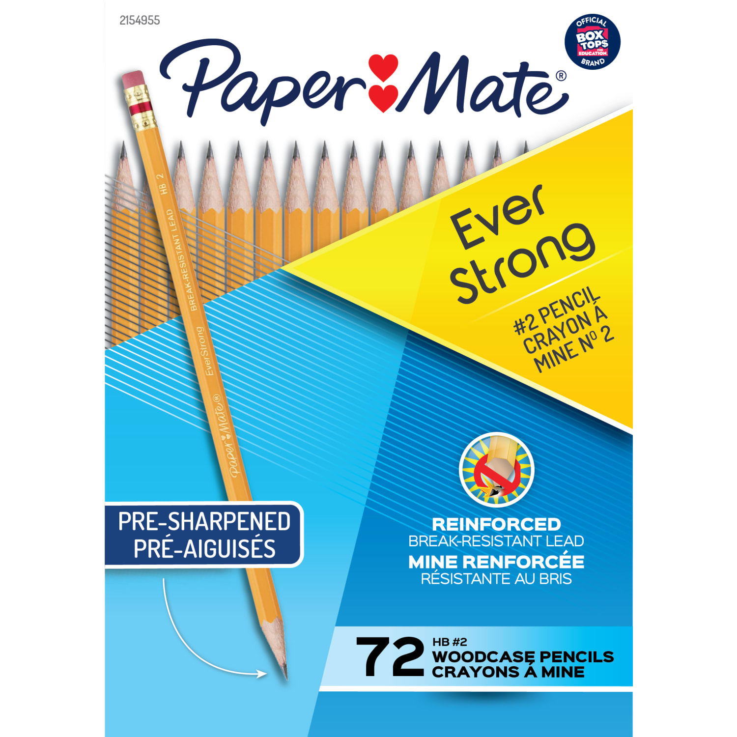 Paper Mate Everstrong Break-Resistant Pencils, #2 Lead, Yellow, Pack Of 72 Pre-Sharpened Pencils - Image 3