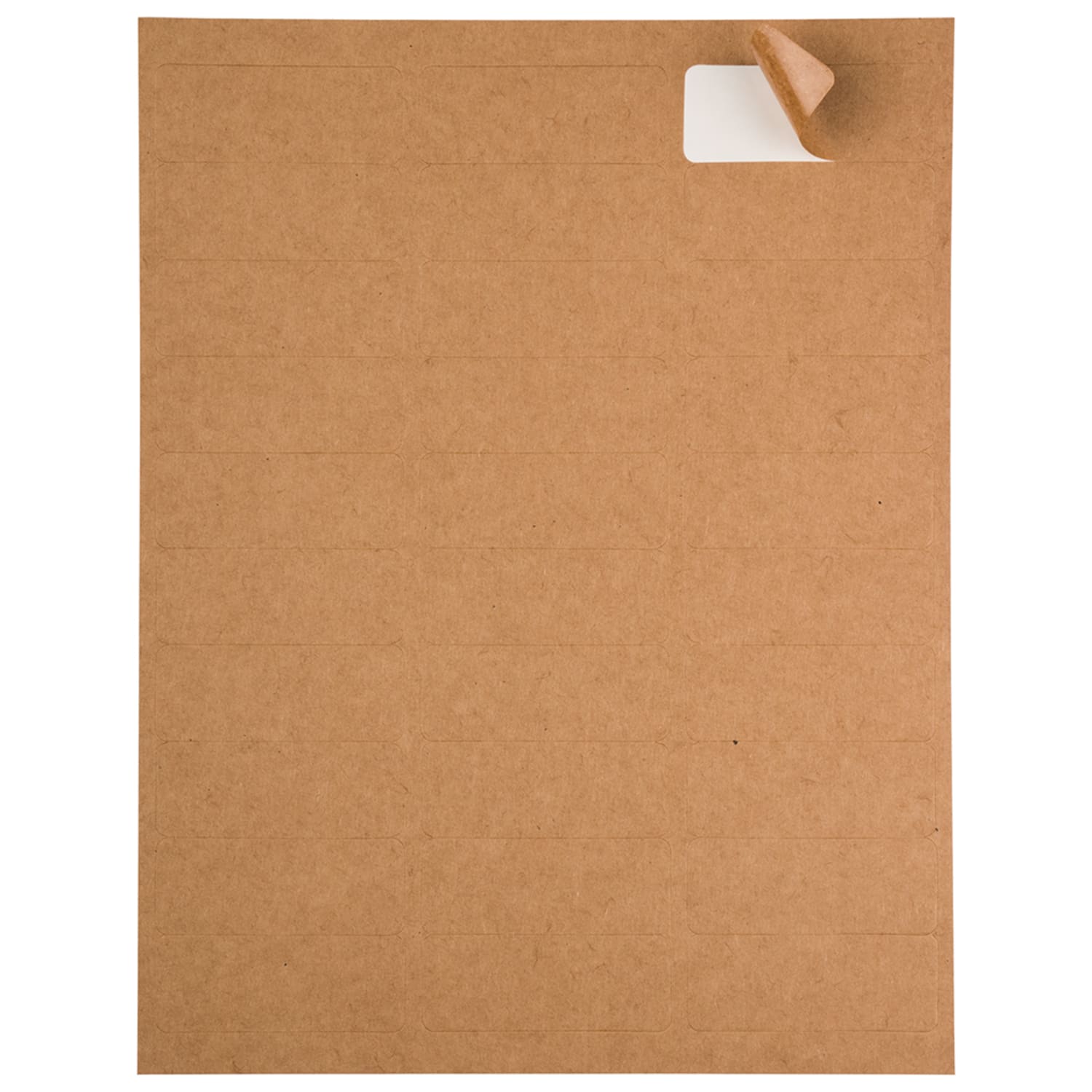 JAM Paper Mailing Address Labels, Rectangle, 2 5/8in x 1in, Brown Kraft, Pack Of 120 - Image 4