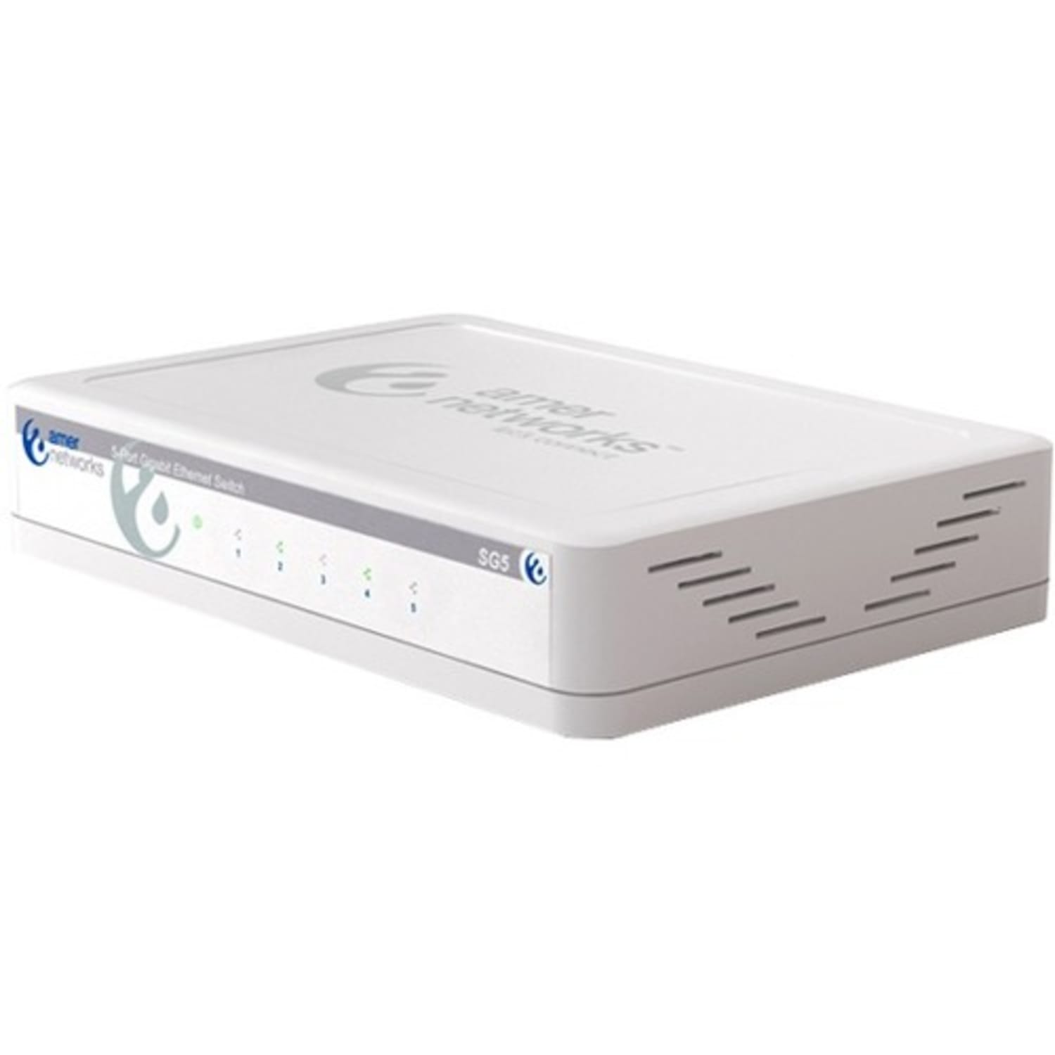 Amer 5 Port Gigabit Ethernet Switch - 5 Ports - Gigabit Ethernet - 10/100/1000Base-T - 2 Layer Supported - SG5