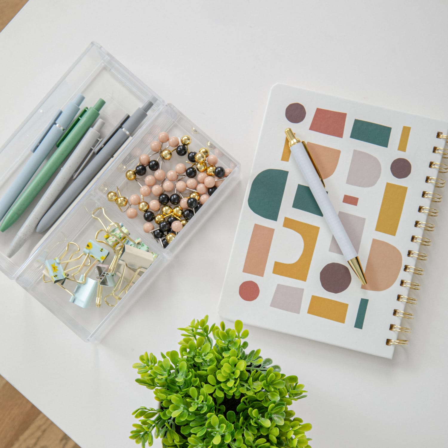 Martha Stewart Brody Stack & Slide Plastic Tray Office Desktop Organizers, 2inH x 3inW x 7-1/2inD, Clear, Set Of 3 Organizers - Image 6