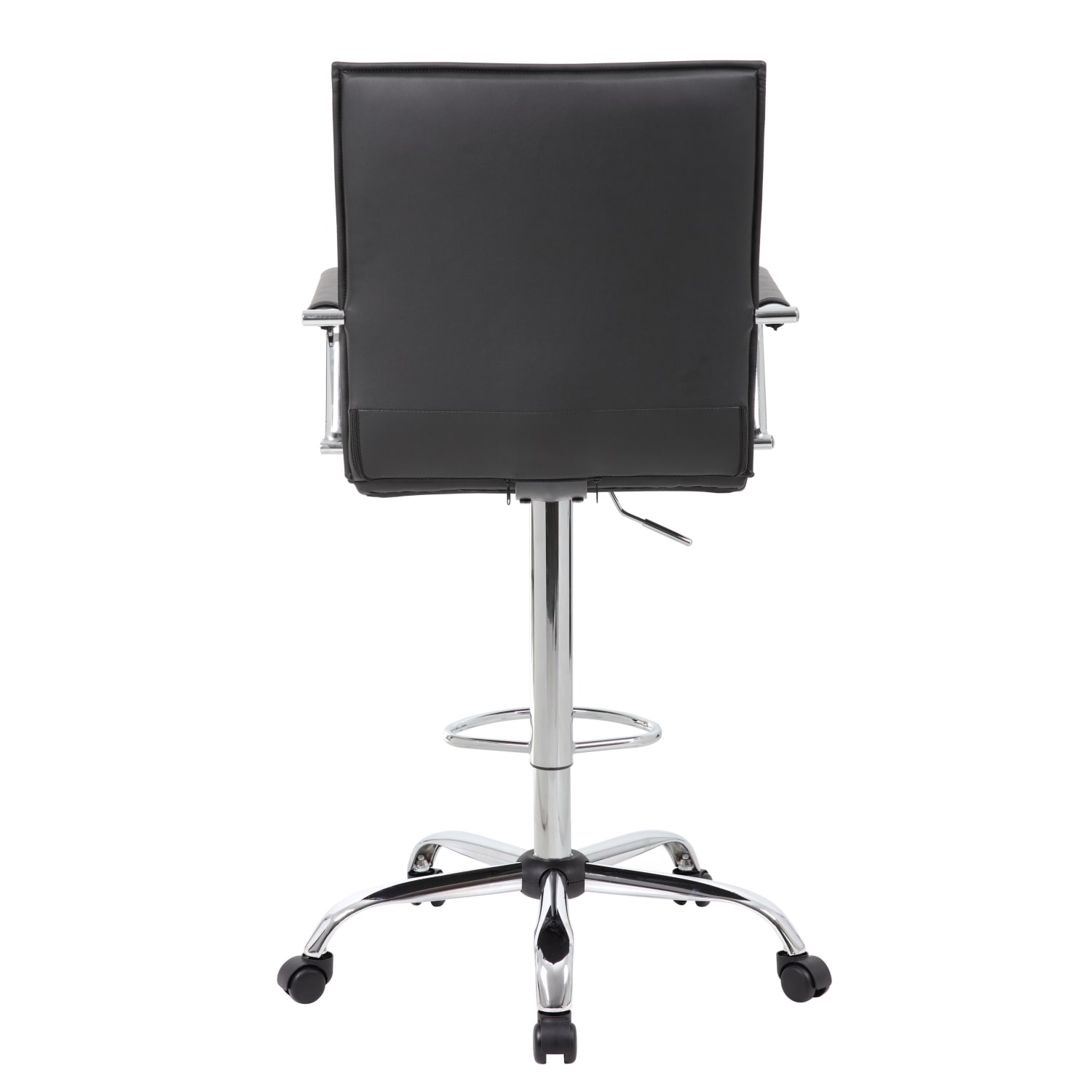 Boss Office Products Drafting Stool BlackChrome PopularChairscom