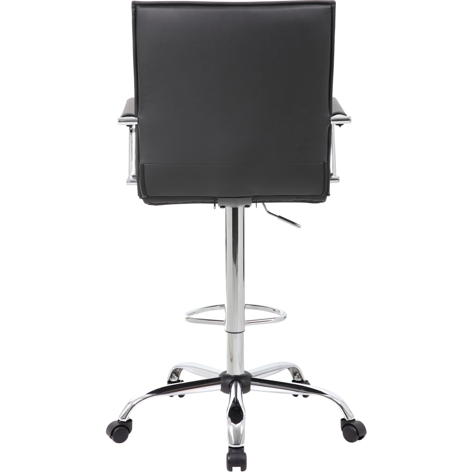 Boss Office Products Drafting Stool BlackChrome PopularChairscom