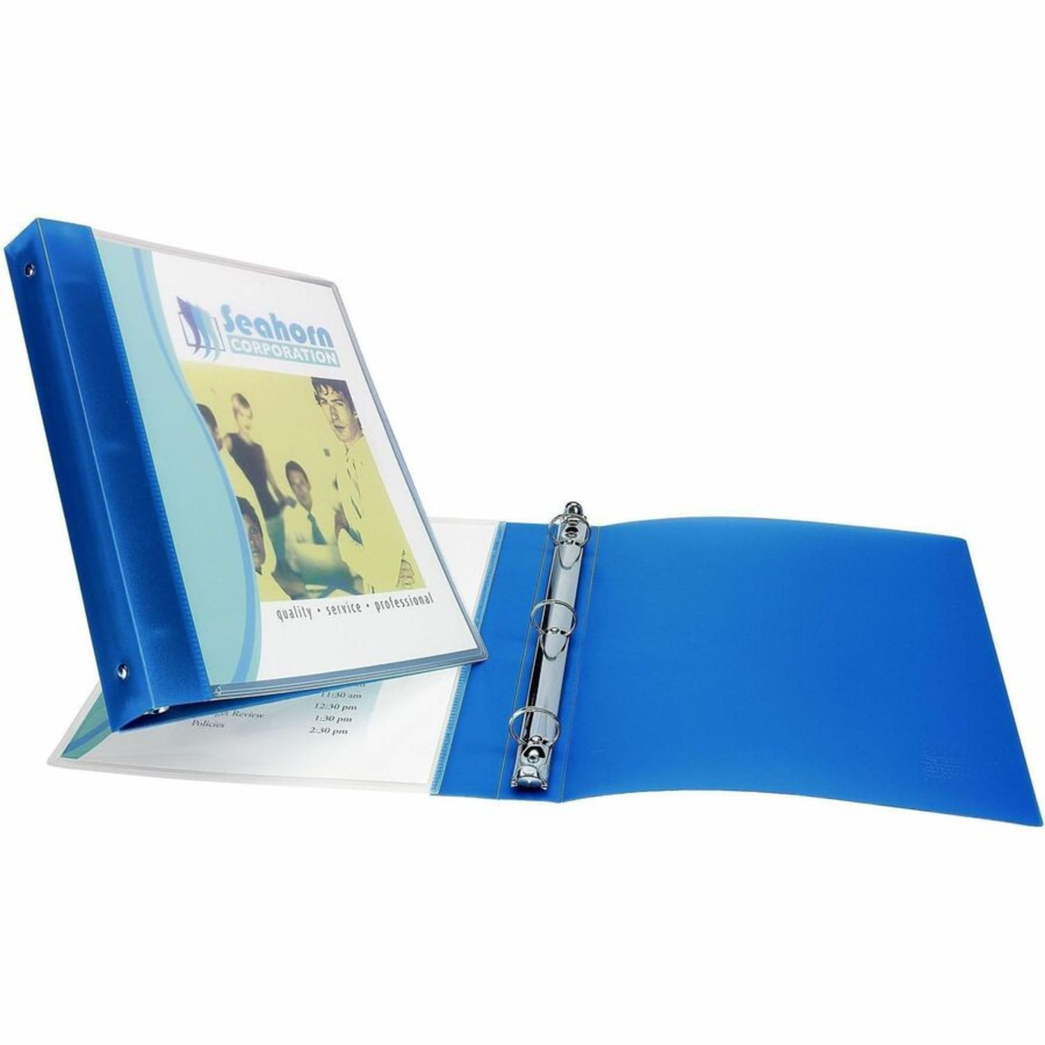 Avery Flexible 3-Ring Binder, 1/2in Round Rings, Blue - Image 3