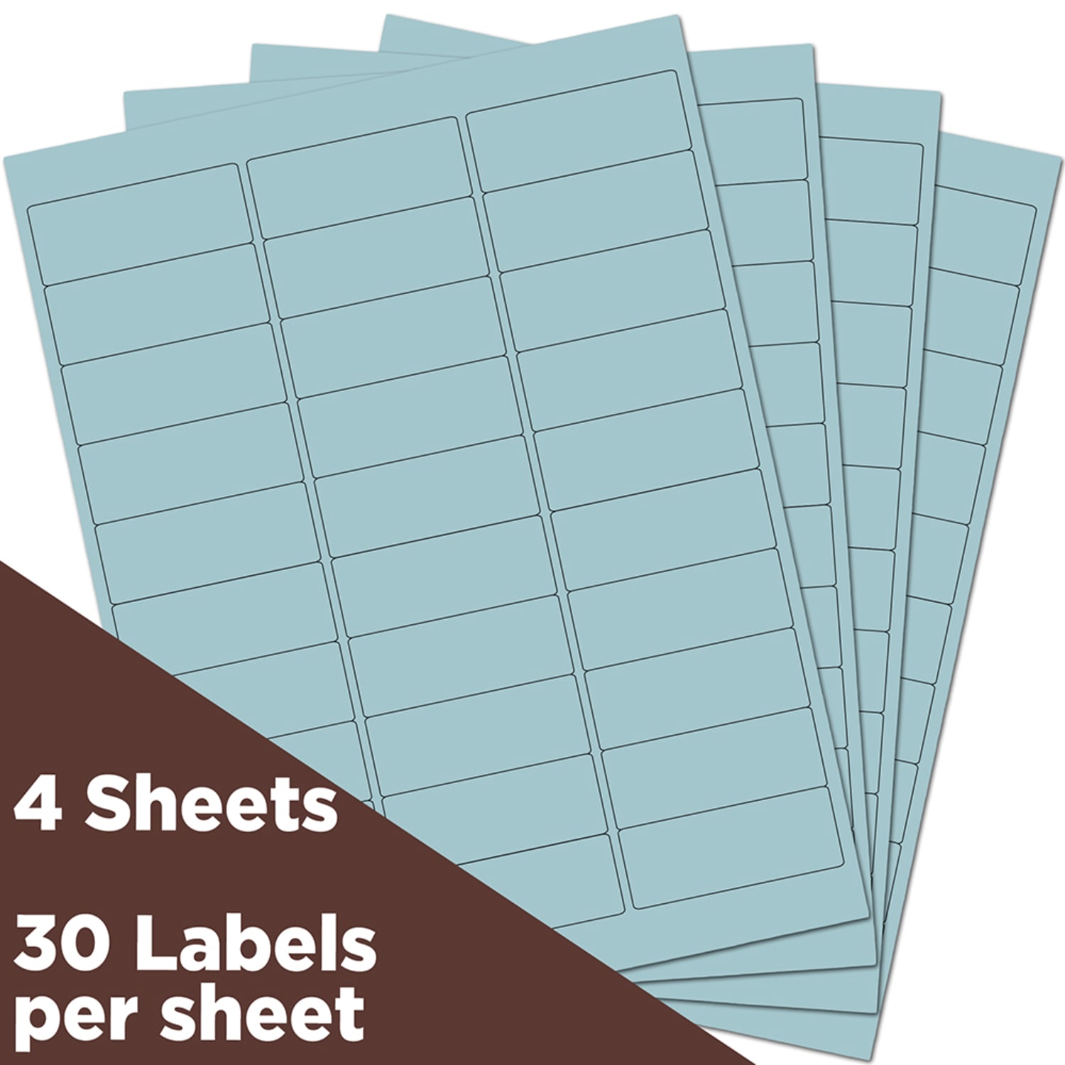 JAM Paper Mailing Address Labels, Rectangle, 2 5/8in x 1in, Baby Blue, Pack Of 120 - Image 3
