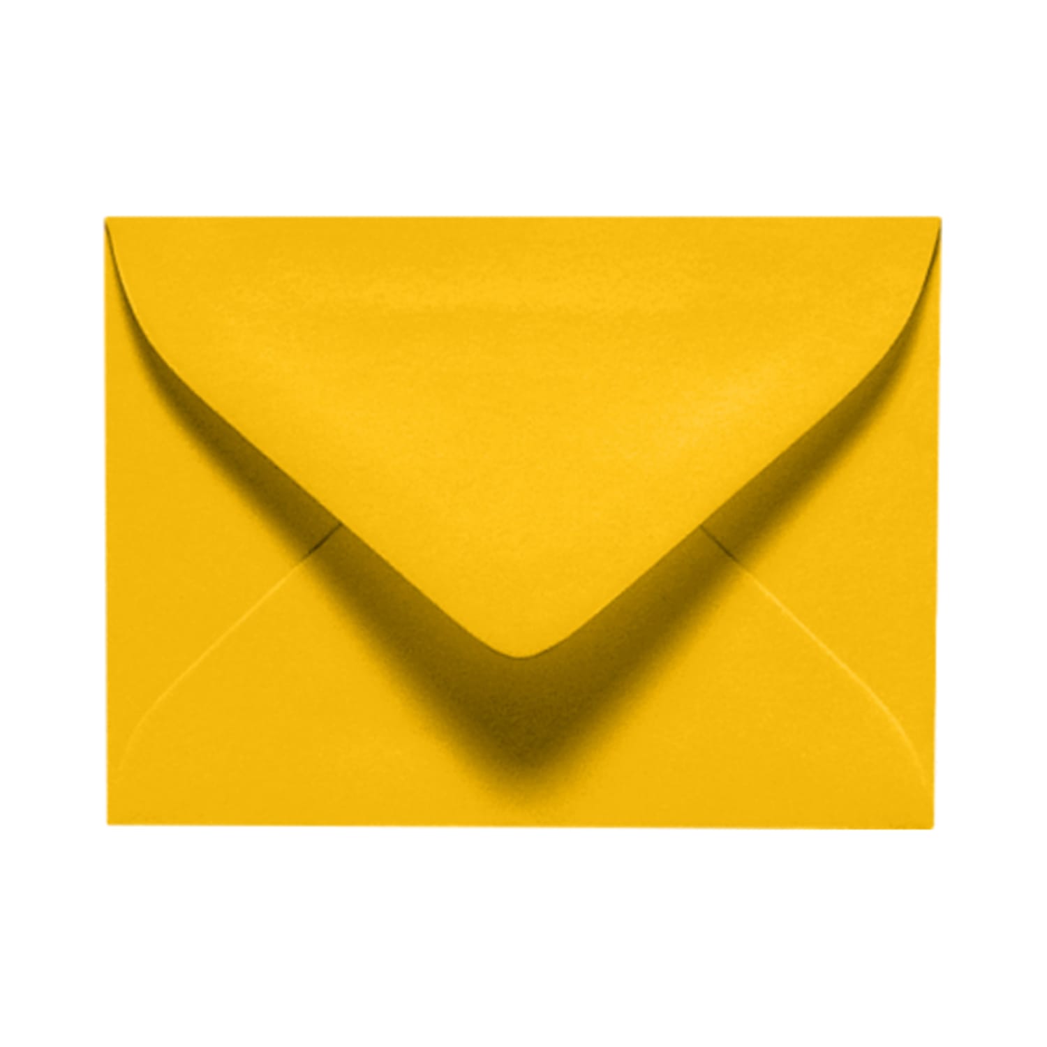 LUX Mini Envelopes, #17, Gummed Seal, Sunflower Yellow, Pack Of 50