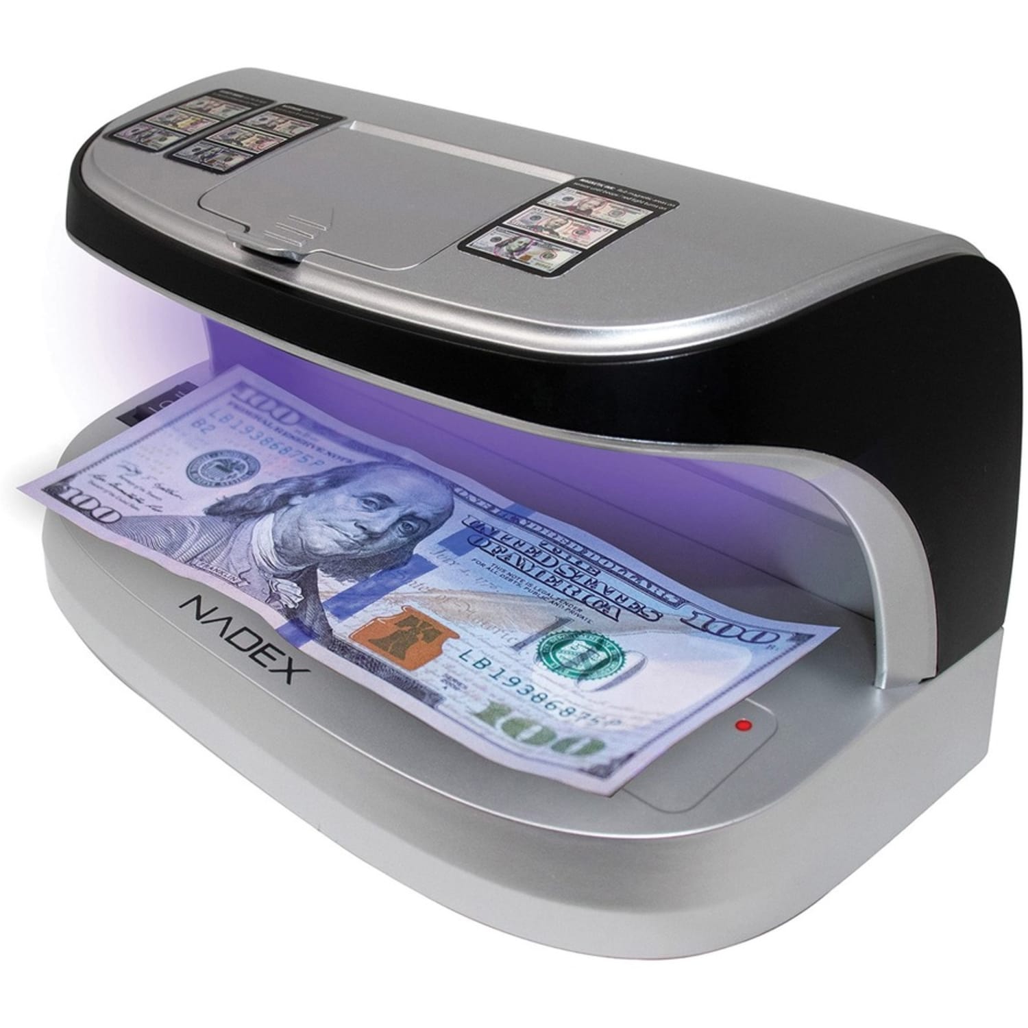 Nadex Coins V27 Desktop UV Counterfeit Detector - Silver - Image 4