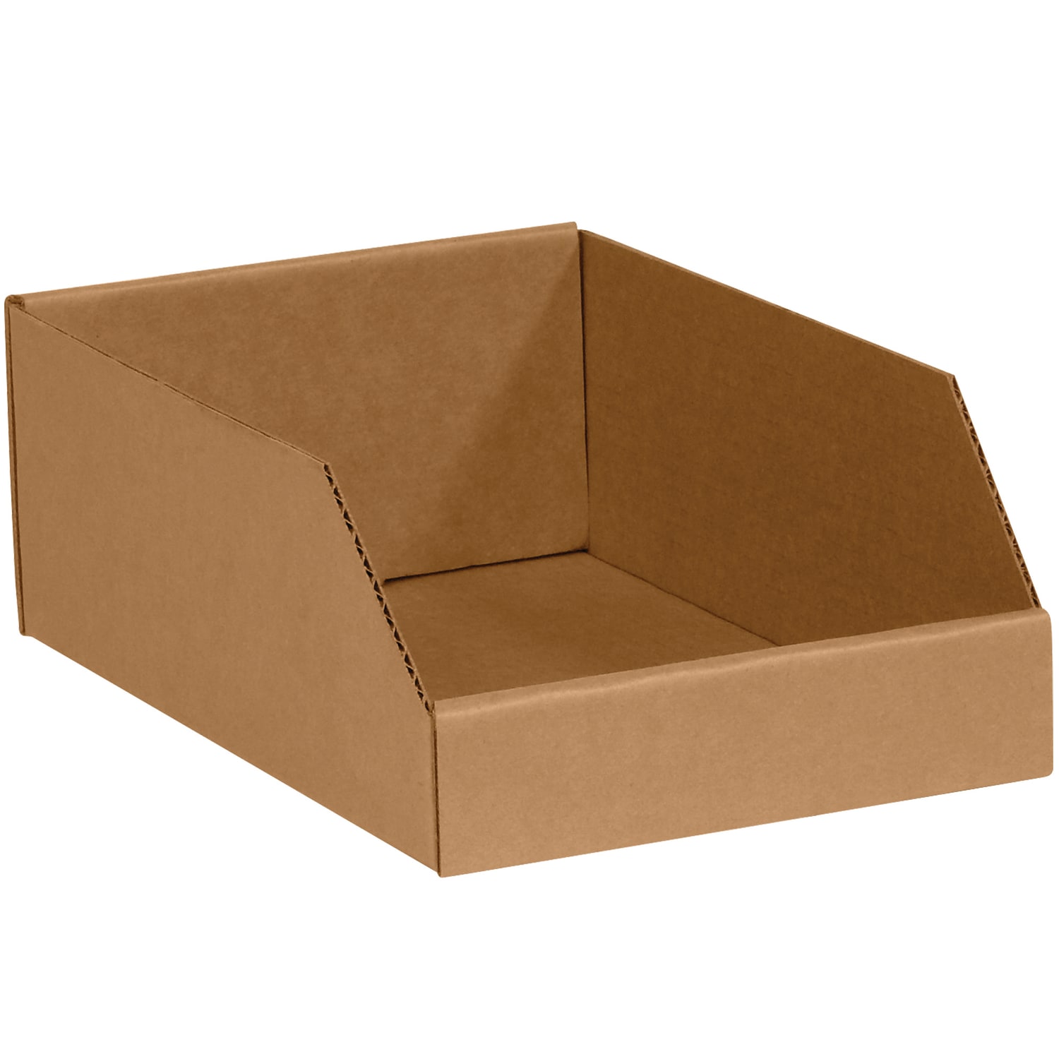 Office Depot Brand Standard-Duty Open-Top Bin Storage Boxes, Small Size, 4 1/2in x 12in x 10in, Kraft, Case Of 25 - Image 3
