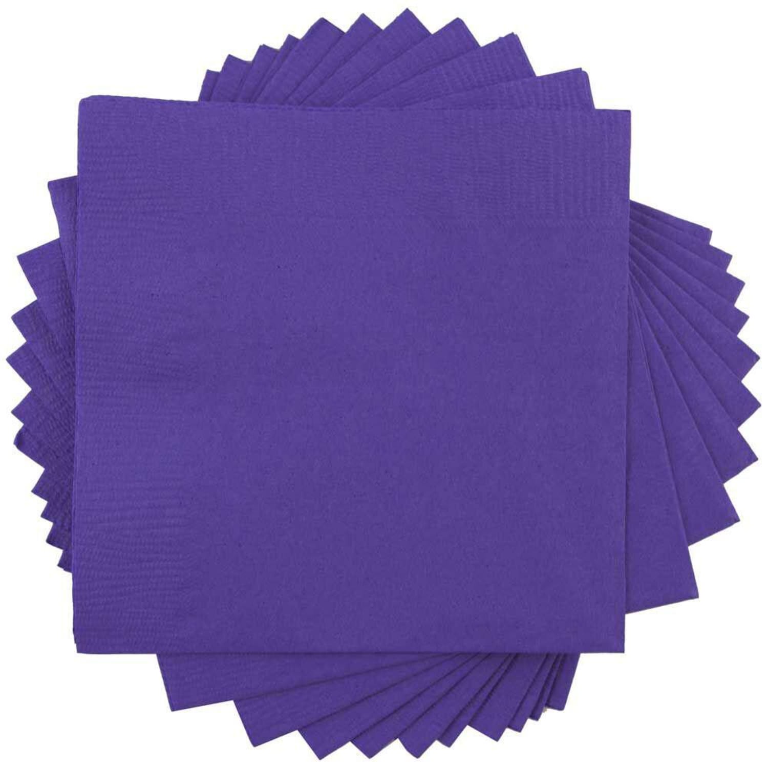 JAM PAPER Small Beverage Napkins - 5 x 5 - Purple - 40/Pack