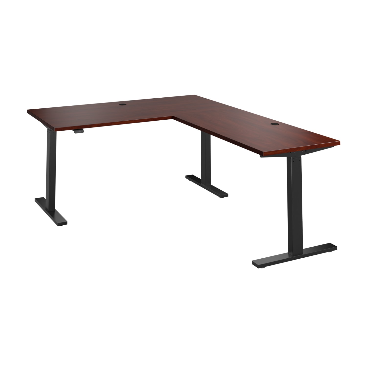 Bush Business Furniture Move 60 Series 60inW Height Adjustable L Shaped Standing Desk, Hansen Cherry/Black Powder Coat, Standard Delivery - Image 6