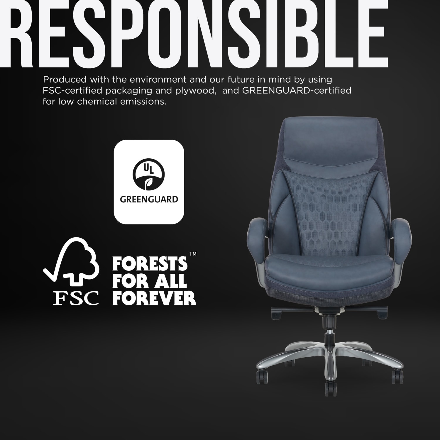 Shaquille ONeal Maximos Big Tall Ergonomic Vegan Leather HighBack Executive Office Chair BlueSilver BIFMA Compliant PopularChairscom Shaquille O Neal Maximos Big Tall Ergonomic Vegan Leather High Back Executive Office Chair BlueSilver BIFMA Compliant PopularChairscom