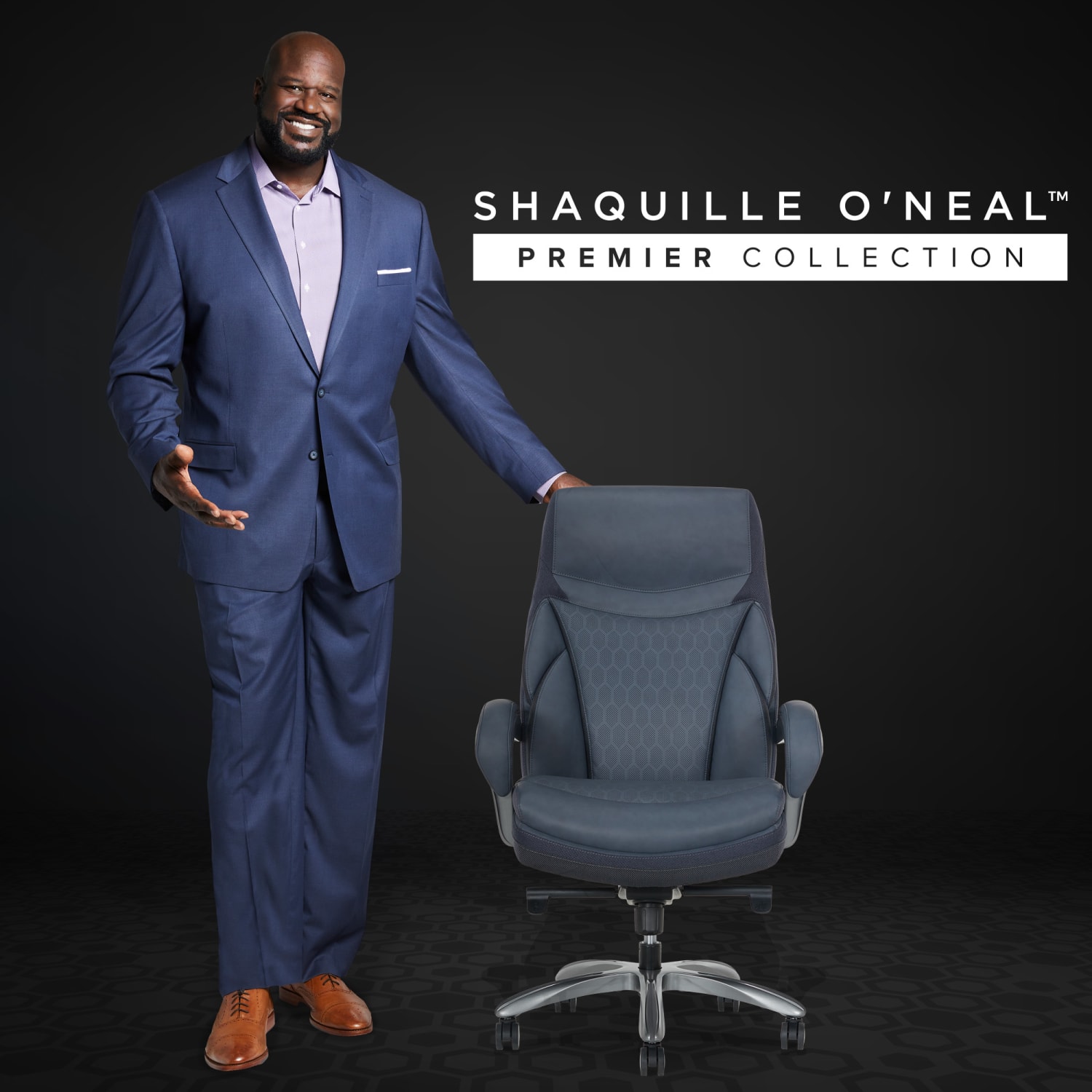Shaquille ONeal Maximos Big Tall Ergonomic Vegan Leather HighBack Executive Office Chair BlueSilver BIFMA Compliant PopularChairscom Shaquille O Neal Maximos Big Tall Ergonomic Vegan Leather High Back Executive Office Chair BlueSilver BIFMA Compliant PopularChairscom