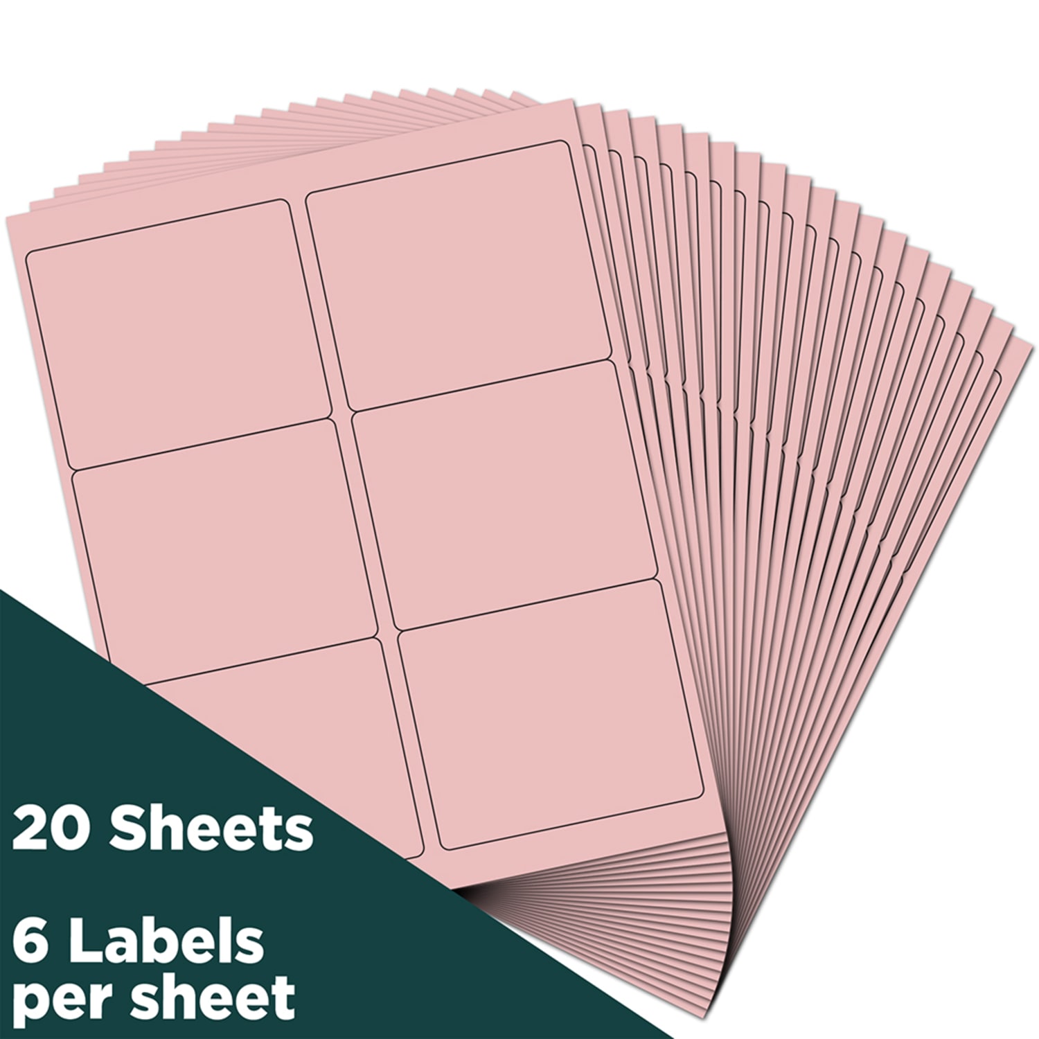 JAM Paper Mailing Address Labels, Rectangle, 3 1/3in x 4in, Baby Pink, Pack Of 120 - Image 3