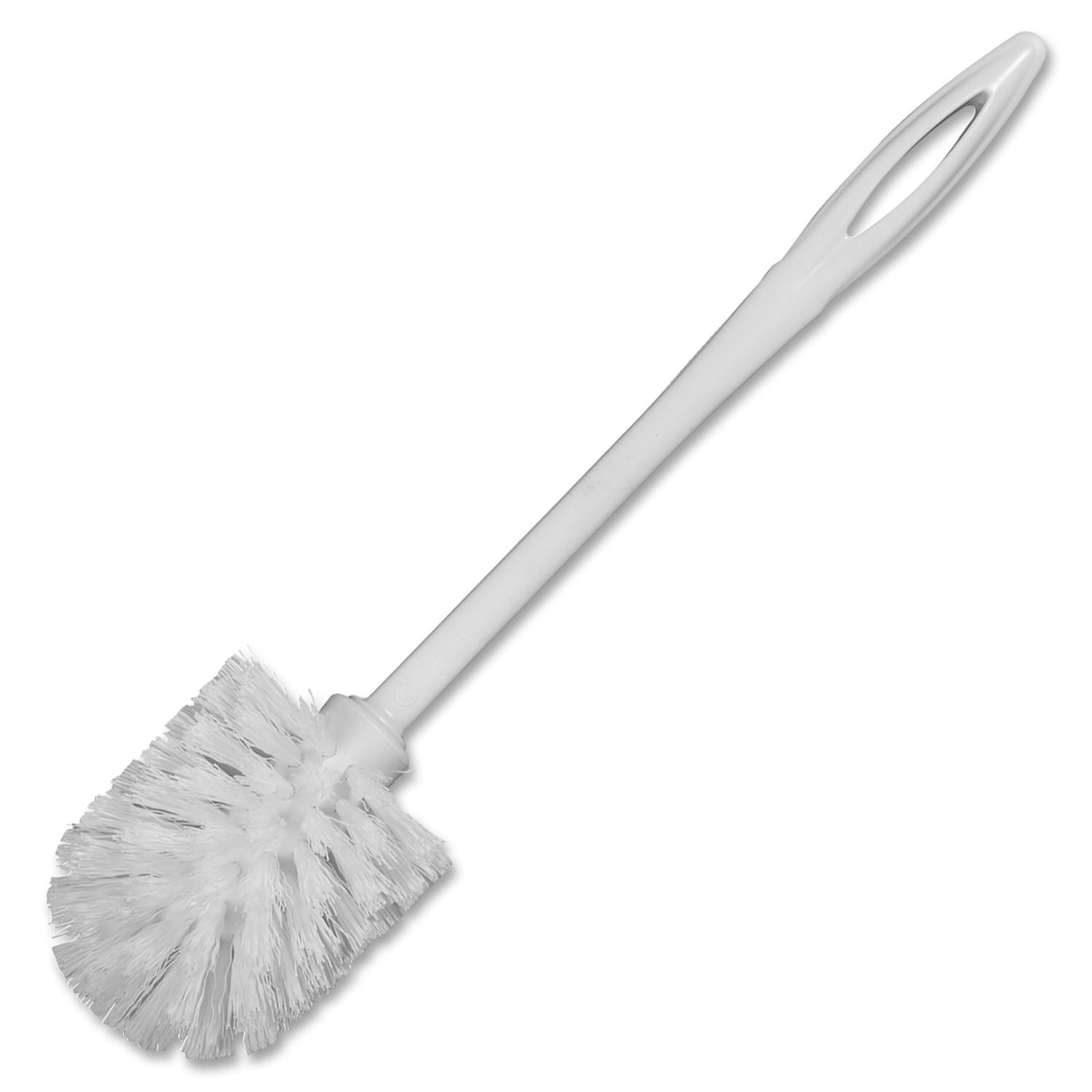 Rubbermaid Commercial Toilet Bowl Brush - Polypropylene Bristle - 1.13in Brush Face - 15in Overall Length - Plastic Handle - White - 24 / Carton