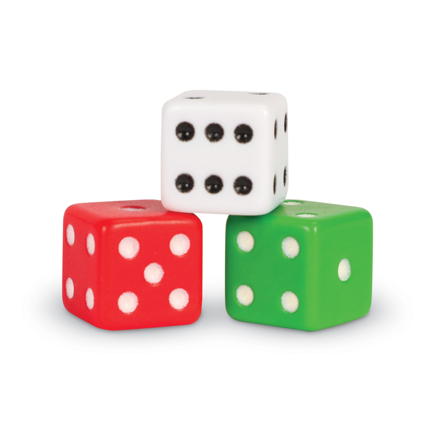 Learning Resources Dot Dice, Red/Green/White, Grade 1 to 5, 36 Dice Per Pack, Pack Of 3 Sets - Image 5