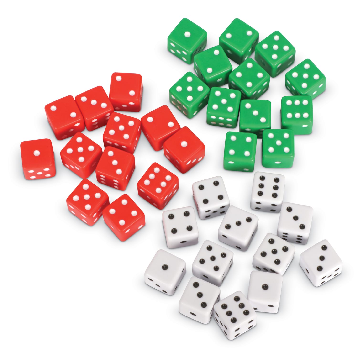 Learning Resources Dot Dice, Red/Green/White, Grade 1 to 5, 36 Dice Per Pack, Pack Of 3 Sets - Image 6