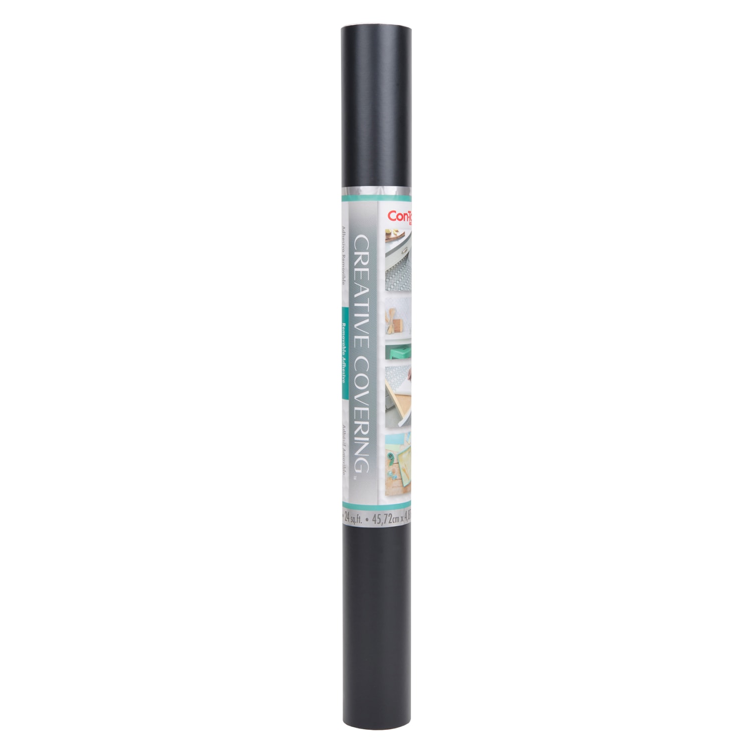 Con-Tact Brand Self-Adhesive Creative Covering, Black, 18in x 16', Pack Of 2 Coverings - Image 4