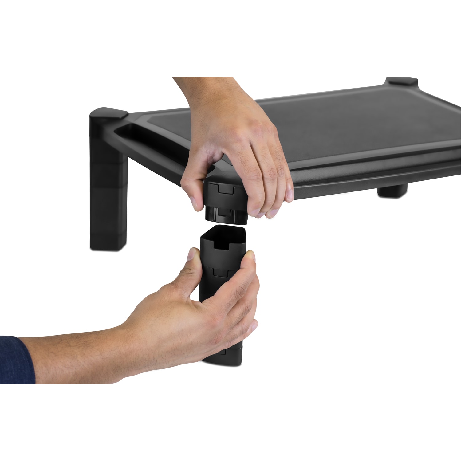 Mount-It! Desktop Computer Monitor Riser For 13 - 32in Monitors, 6-5/8inH x 19-1/4inW x 12-5/8inD, Black - Image 6