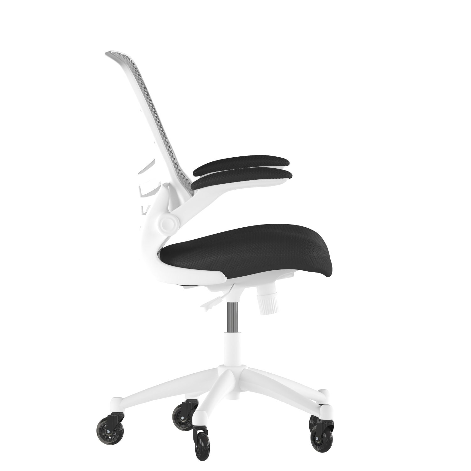 Flash Furniture Kelista Ergonomic Mesh Mid-Back Swivel Task Chair, Black/White - Image 9
