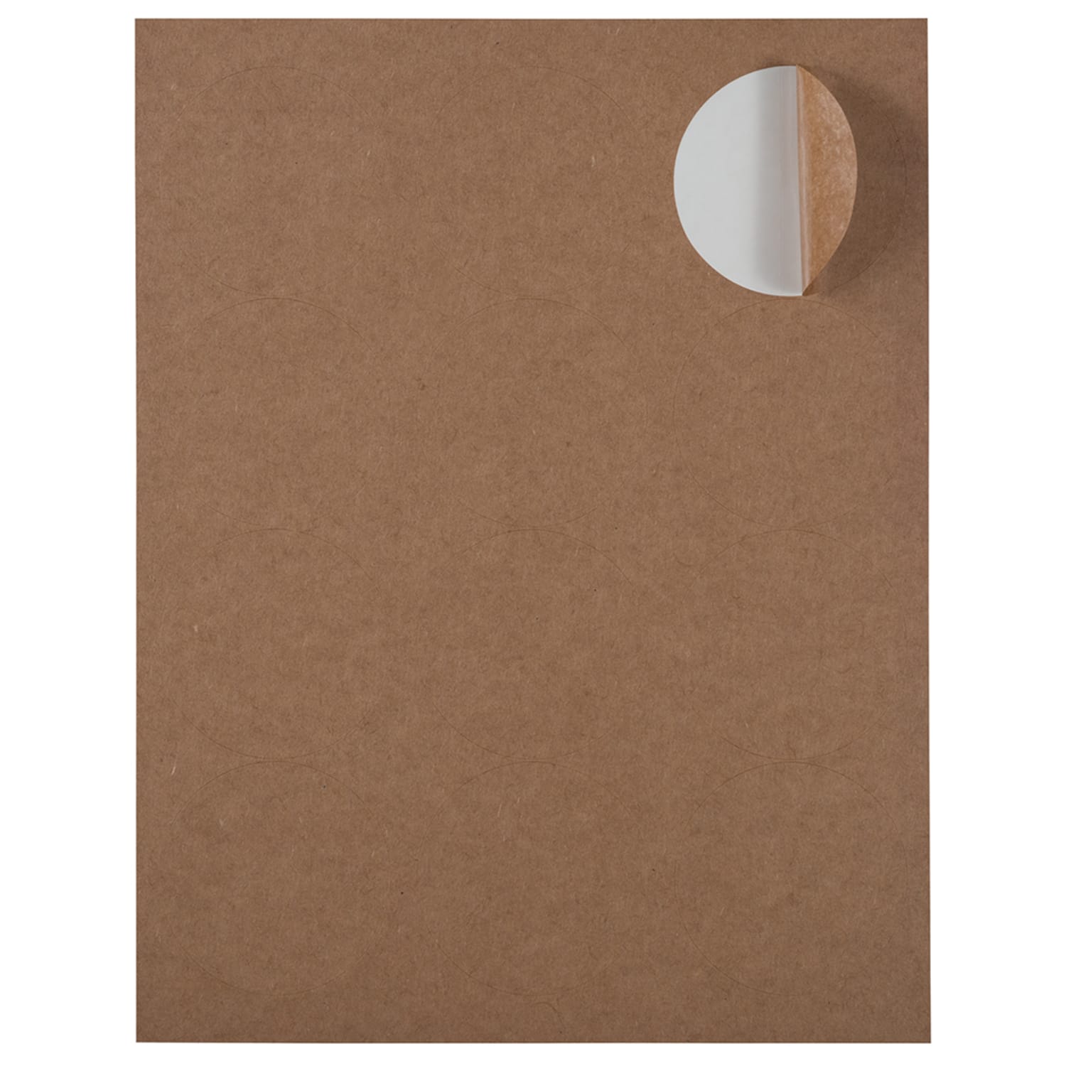 JAM Paper Circle Label Sticker Seals, 2 1/2in, Brown Kraft, Pack Of 120 - Image 4