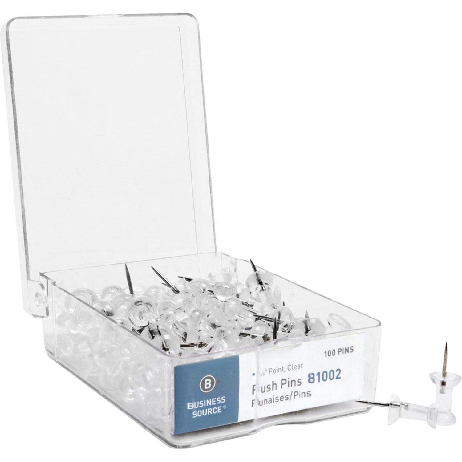 Sparco Pushpins, 3/8in, Clear, Box Of 100 - Image 6