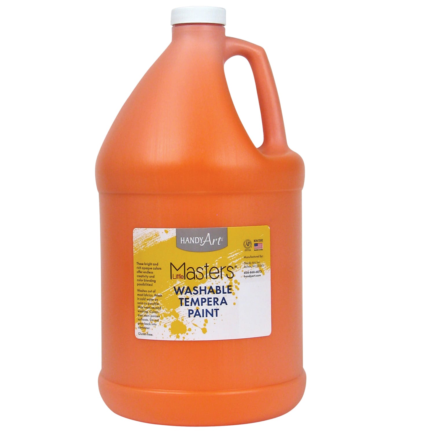 Little Masters Washable Tempera Paint, 128 Oz, Orange, Pack Of 2 - Image 3