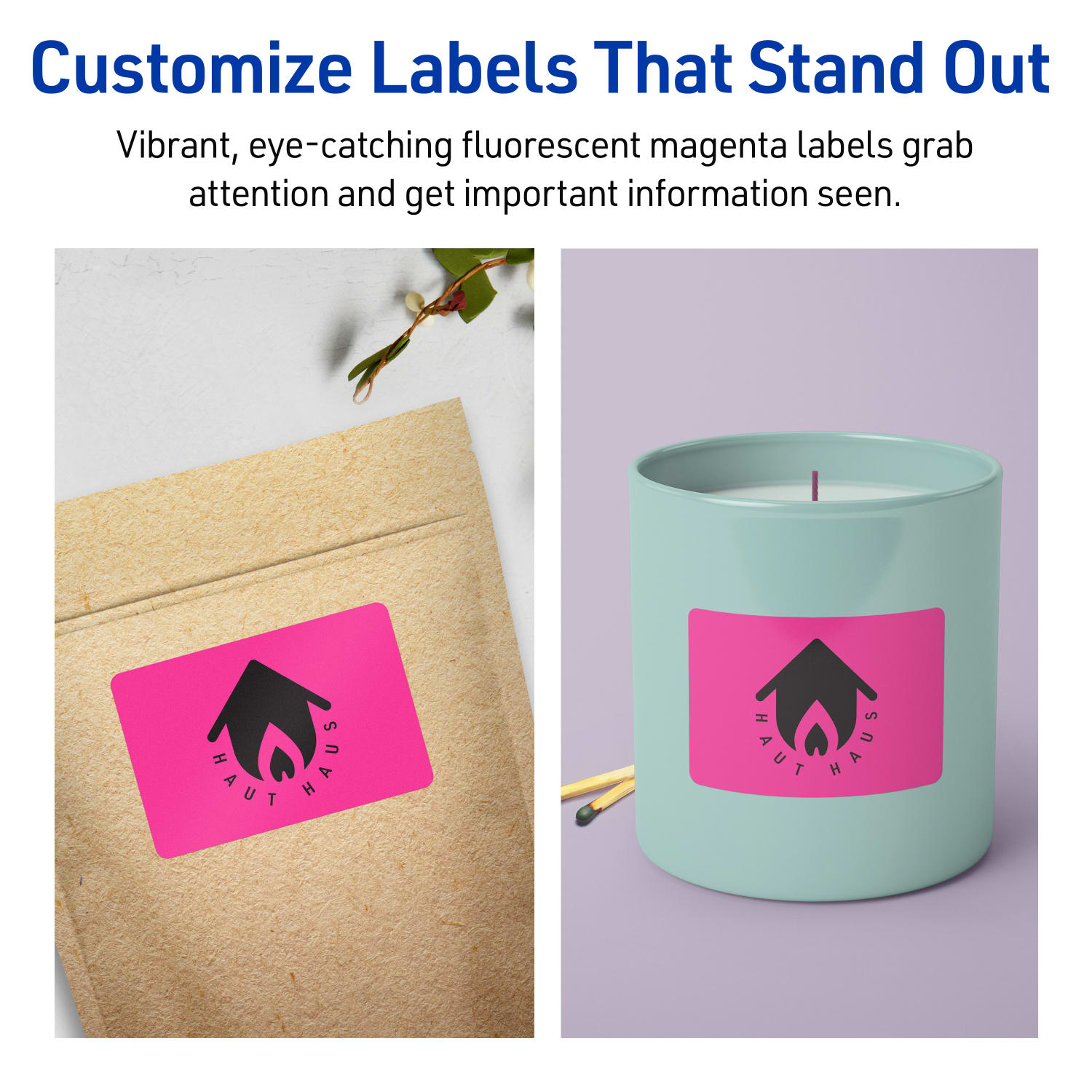 Avery Print-To-The-Edge Labels With Sure Feed Technology And Easy Peel, 94205-NMP20, Rectangle, 1-1/2in x 3-3/4in, Matte Neon Magenta, Pack of 200 - Image 4