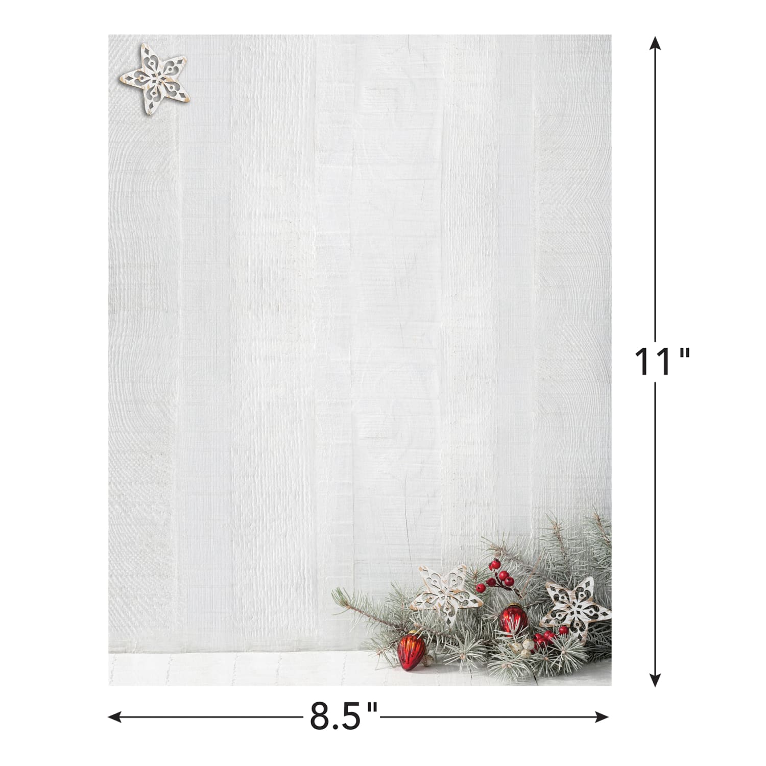Great Papers! Holiday-Themed Letterhead Paper Stationery, 8-1/2in x 11in, Woodsy Pine, Pack Of 80 Sheets - Image 3