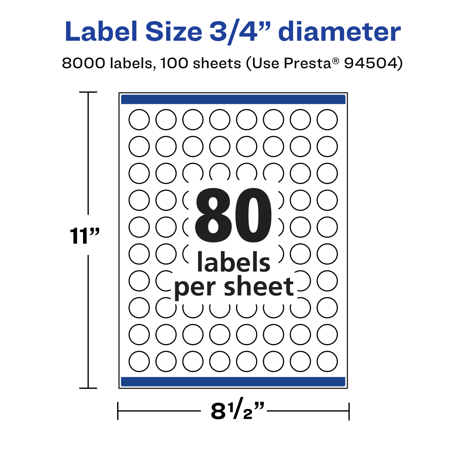 Avery Glossy Permanent Labels With Sure Feed, 94504-CGF100, Round, 3/4in Diameter, Clear, Pack Of 8,000 - Image 6