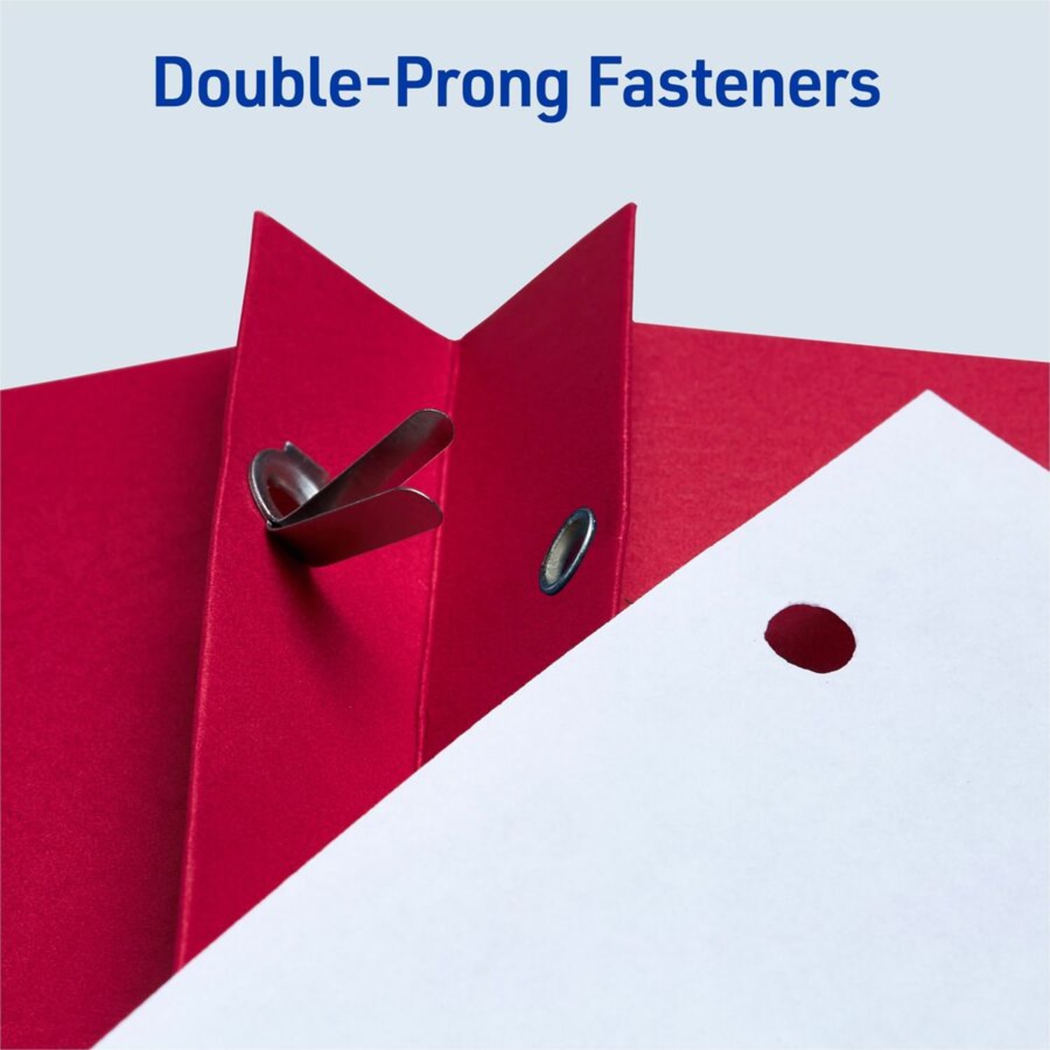 Avery 2-Pocket Folders With Fasteners, Letter Size, Red, Pack Of 25 - Image 6