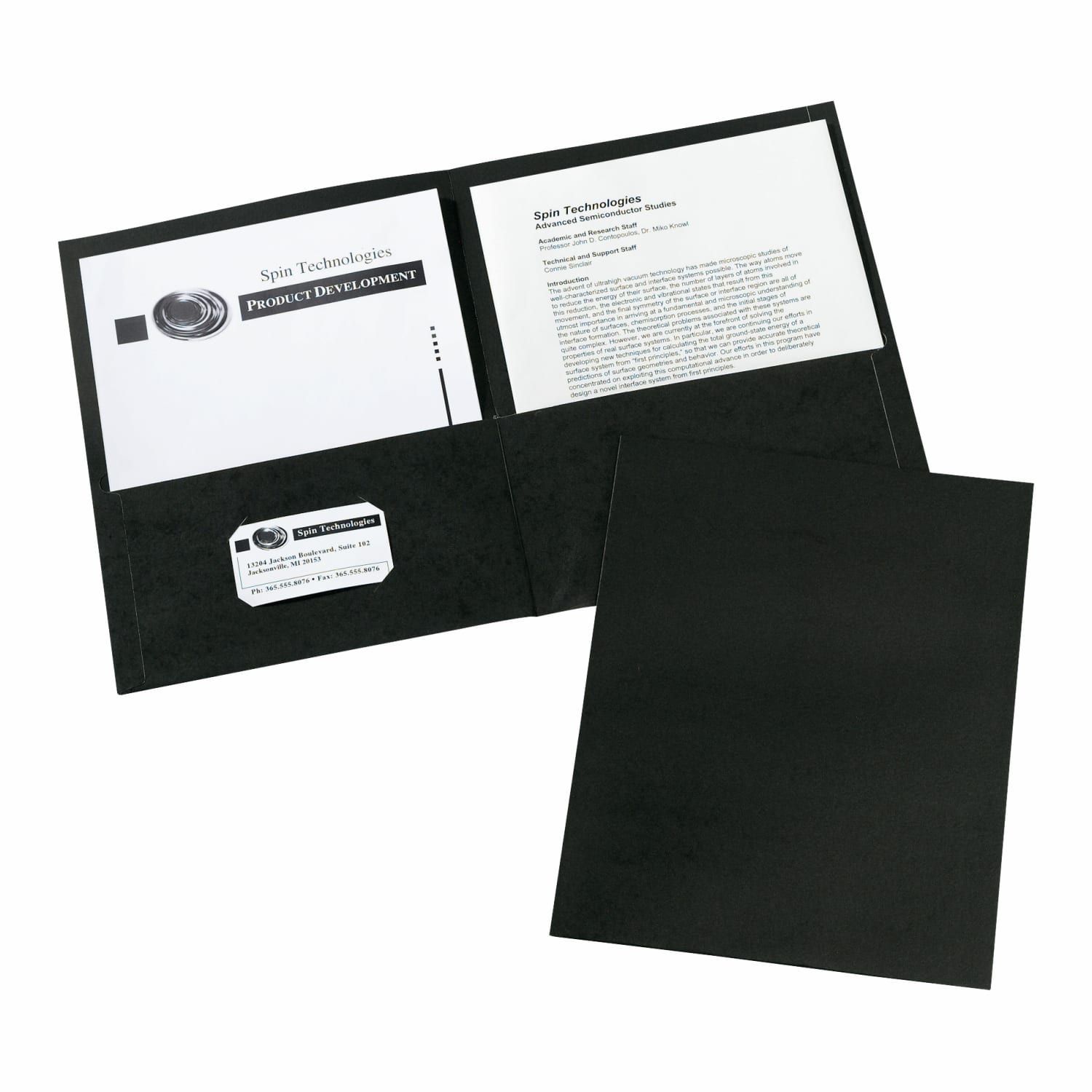 Avery 2-Pocket Folders, Letter Size, Black, Pack of 25