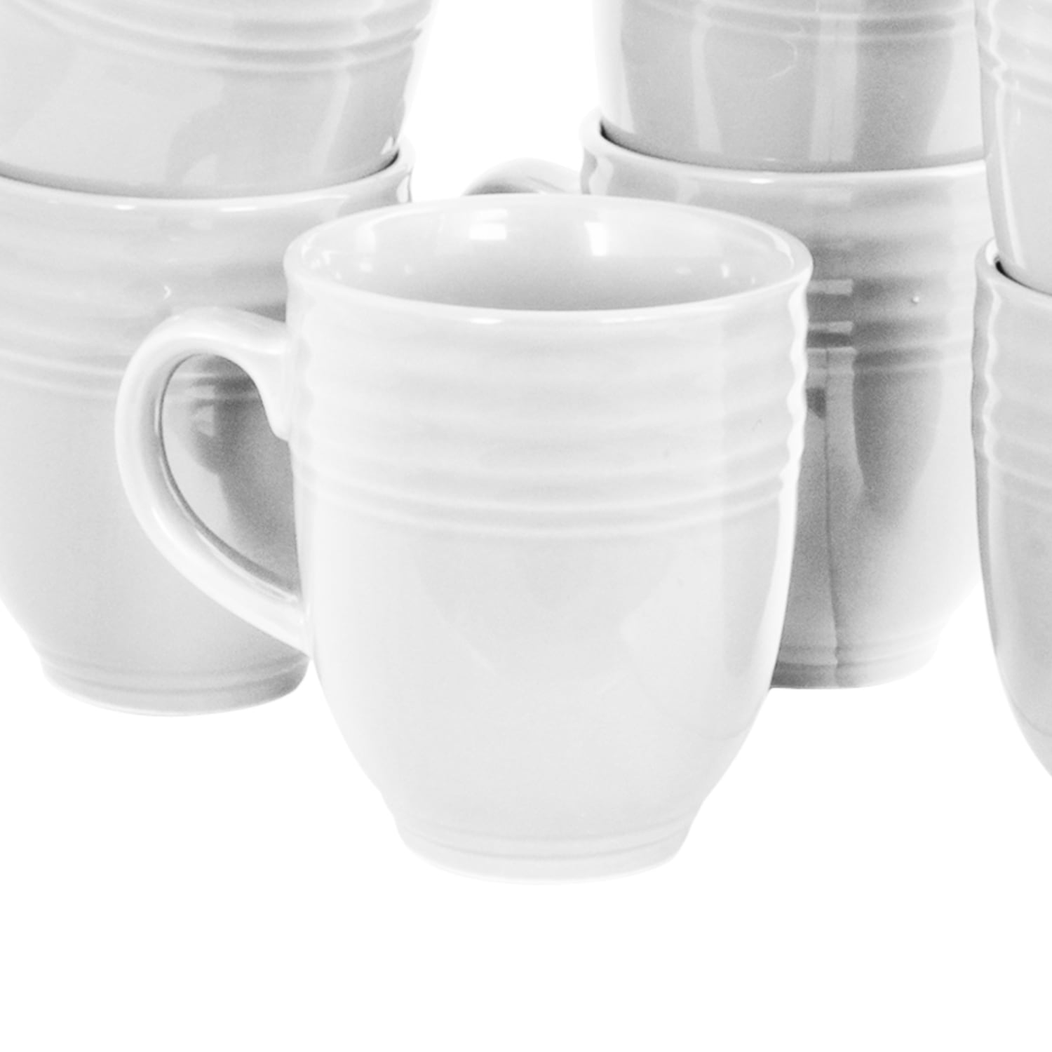 Gibson Plaza Cafe Mugs, 15 Oz, White, Set Of 8 Mugs - Image 3
