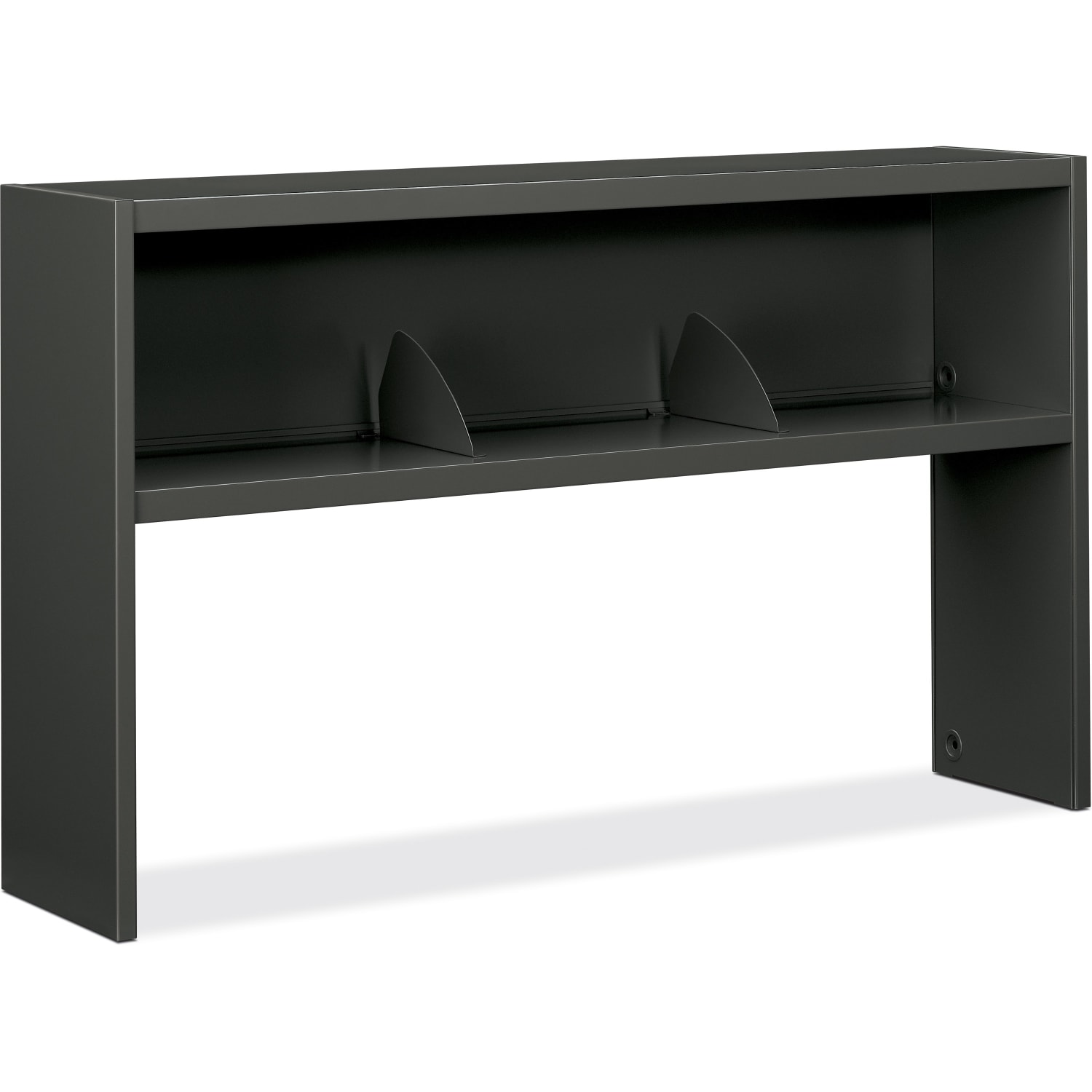 HON 38000 Series Stack-On Steel Hutch, 60inW, Charcoal - Image 4