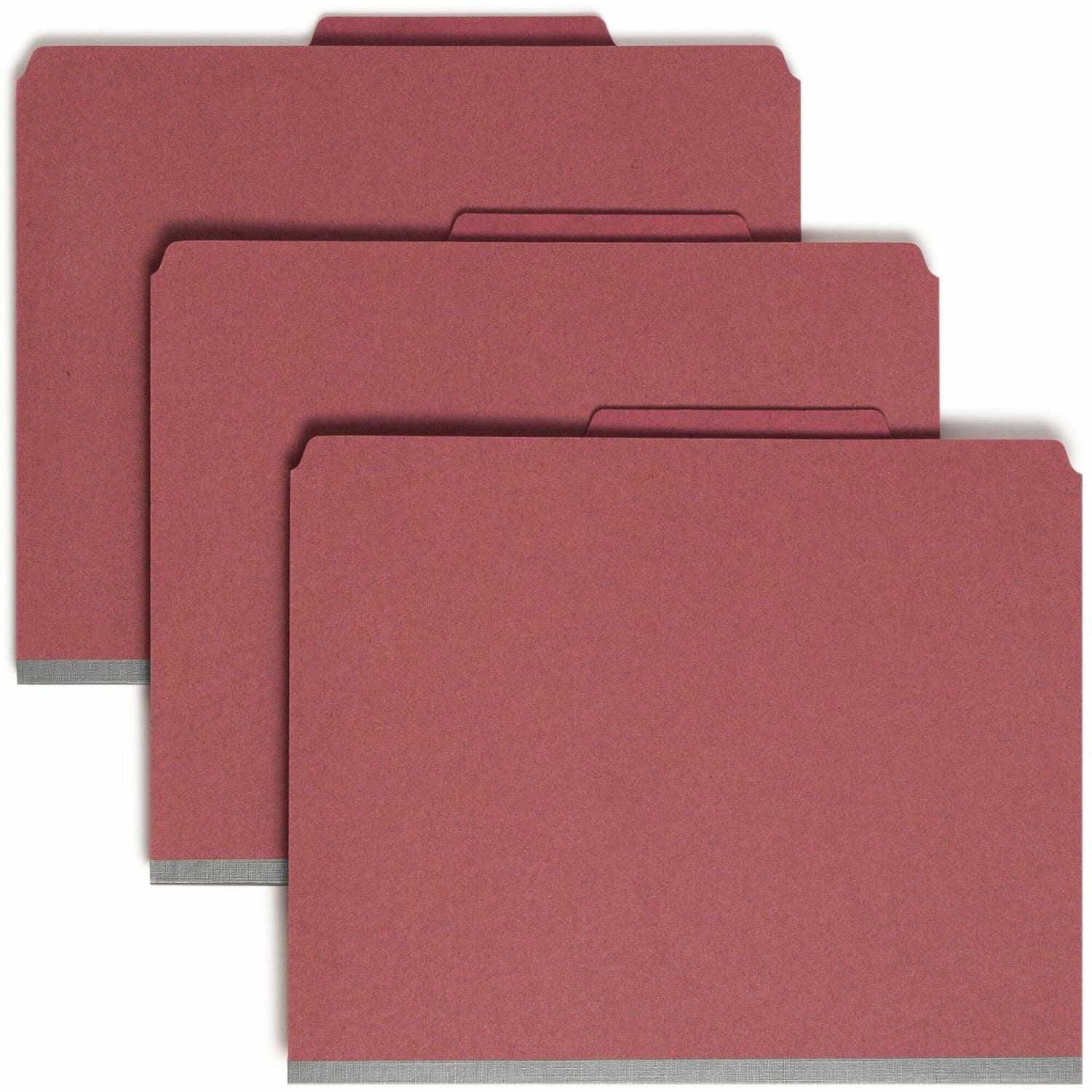 Smead Classification Folders, 2 Dividers, 2in Expansion, Letter Size, 60% Recycled, Red, Box Of 10 - Image 3