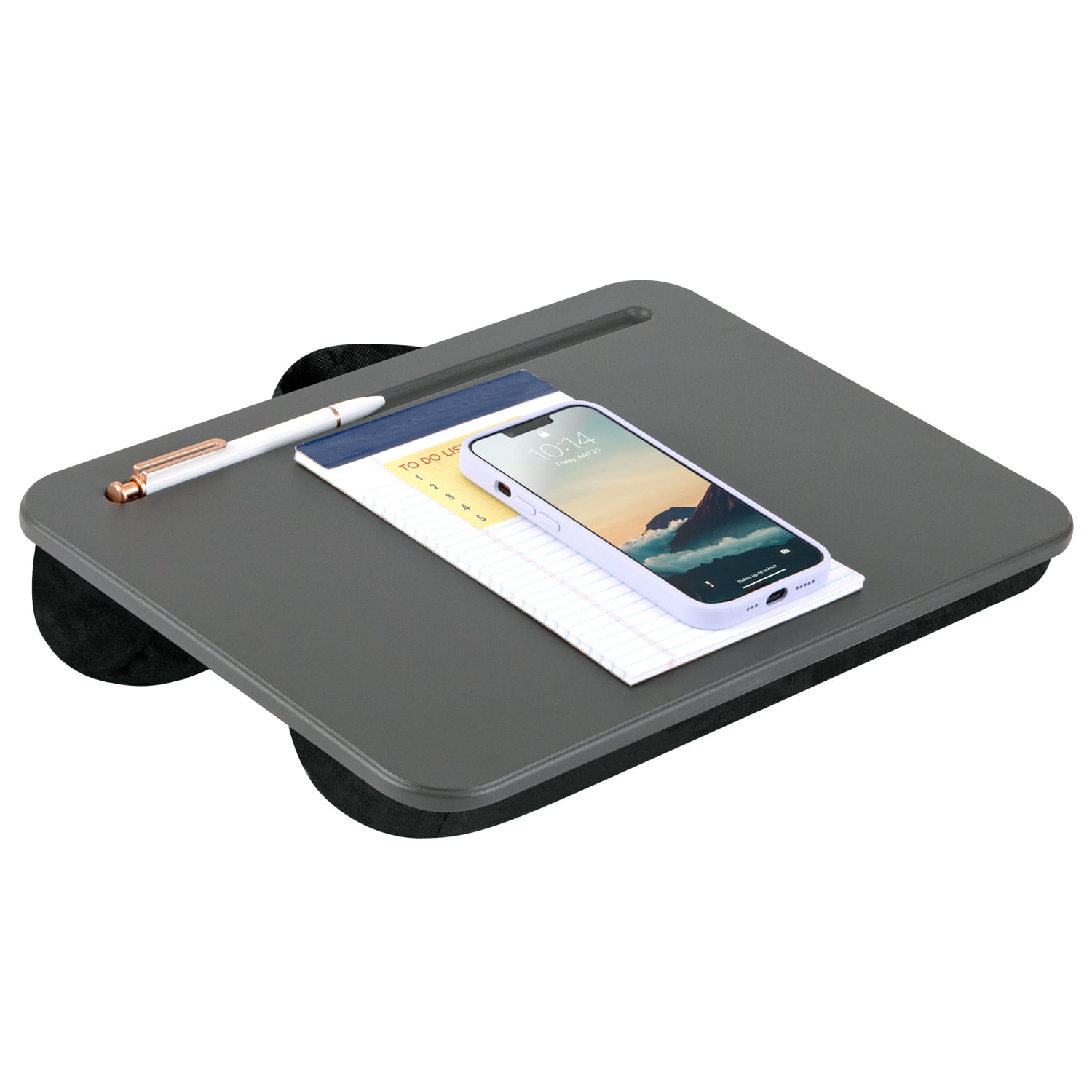 LapGear Compact Lap Desk, Charcoal, Pack of 12 Desks - Image 3