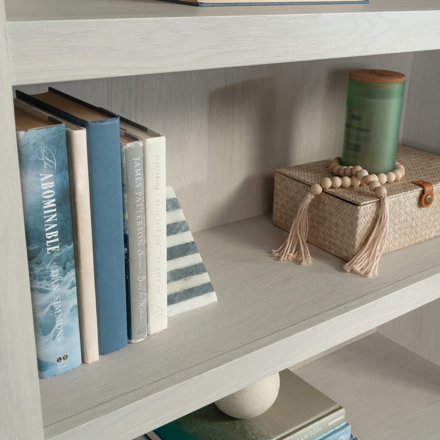 Sauder Select 70inH 5-Shelf Bookcase, Glacier Oak - Image 4