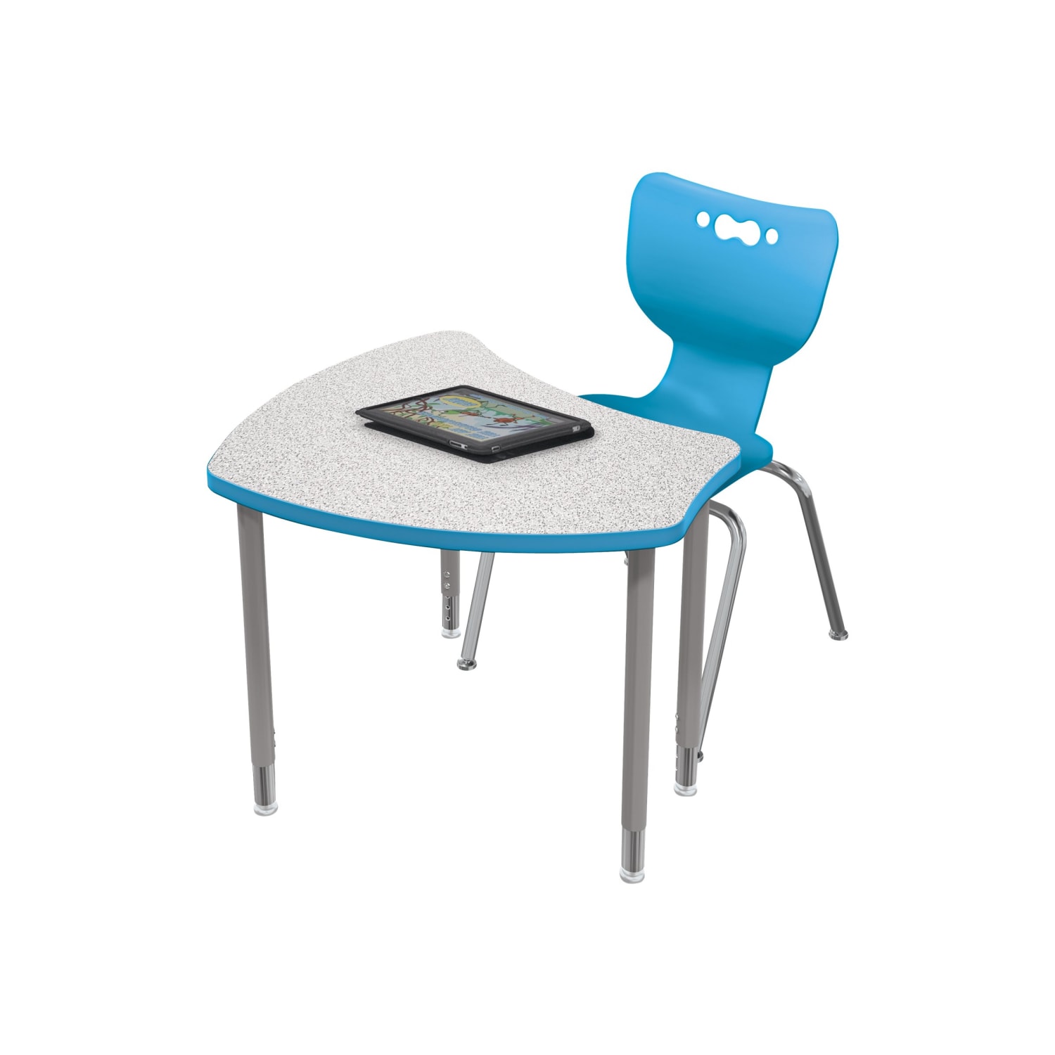 MooreCo Hierarchy Armless Chair, 14in Seat Height, Blue - Image 6