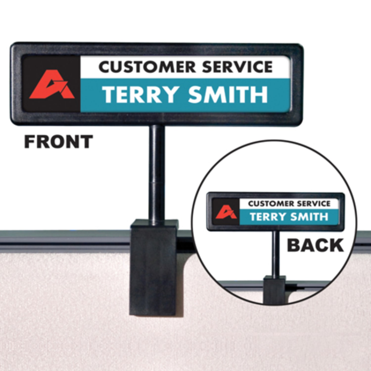 Advantus People Pointer Cubicle Sign, 4 1/2inH x 9inW x 5/8inD - Image 4