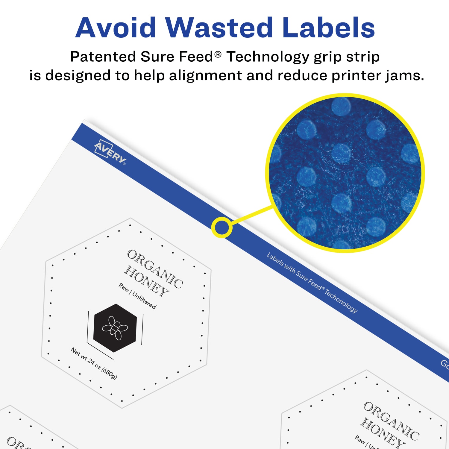 Avery Glossy Permanent Labels With Sure Feed, 94121-CGF25, Hexagon, 2-1/2in x 2-57/64in, Clear, Pack Of 150 - Image 5