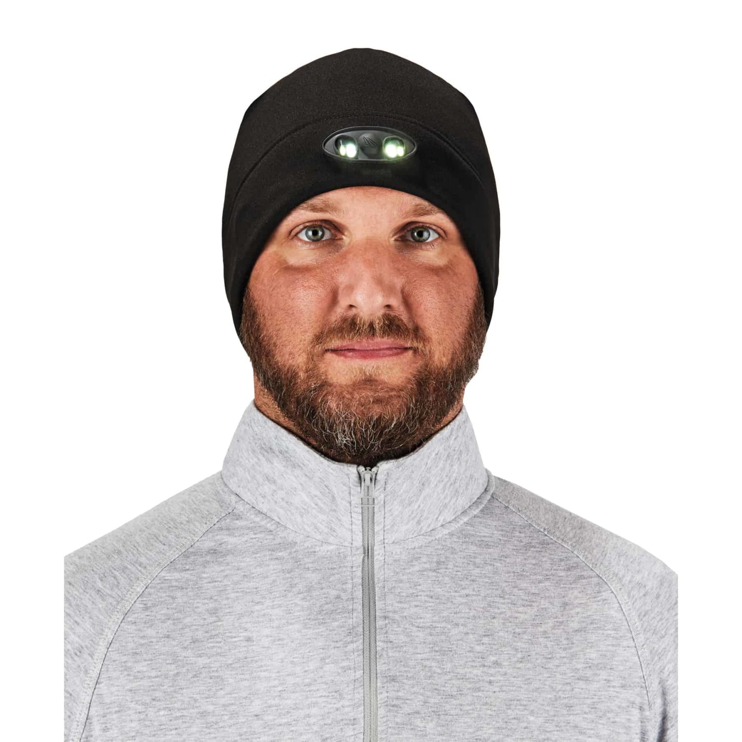 Ergodyne N-Ferno 6804 LED Light Fleece Skull Cap Beanie Hat, Black - Image 3