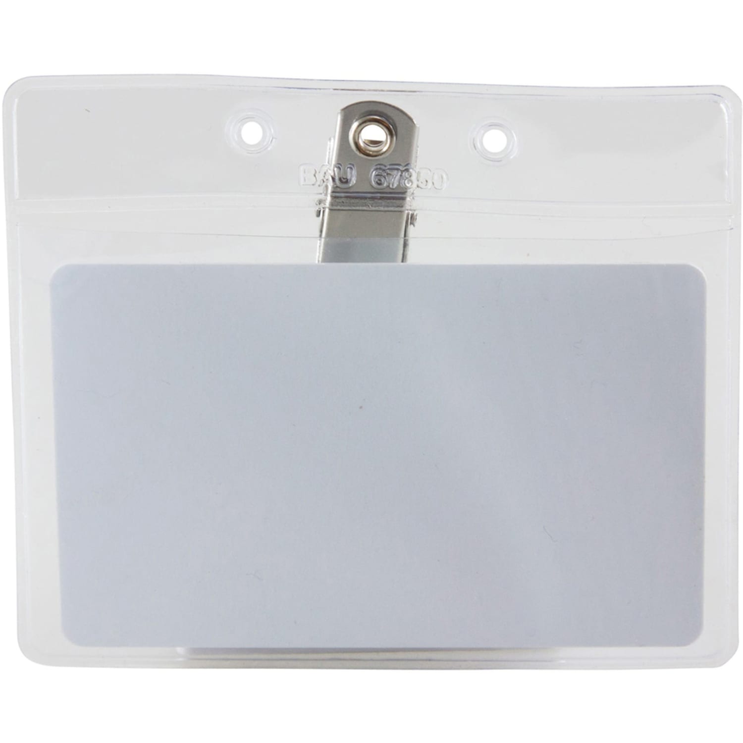 Baumgartens Horizontal Badge Holder With Clip, 2 1/2in x 3 1/2in, Clear, Pack Of 50 - Image 4