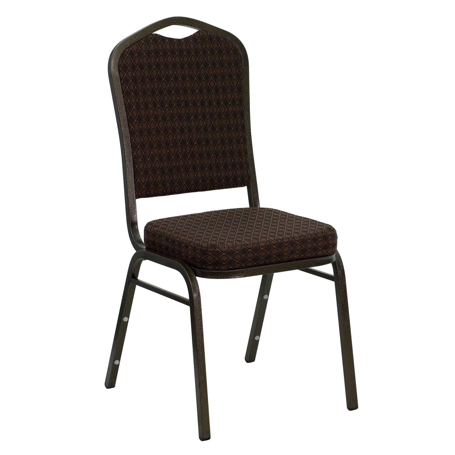 Flash Furniture HERCULES Series Crown Back Stacking Banquet Chair, Brown Patterned/Goldvein - Image 3