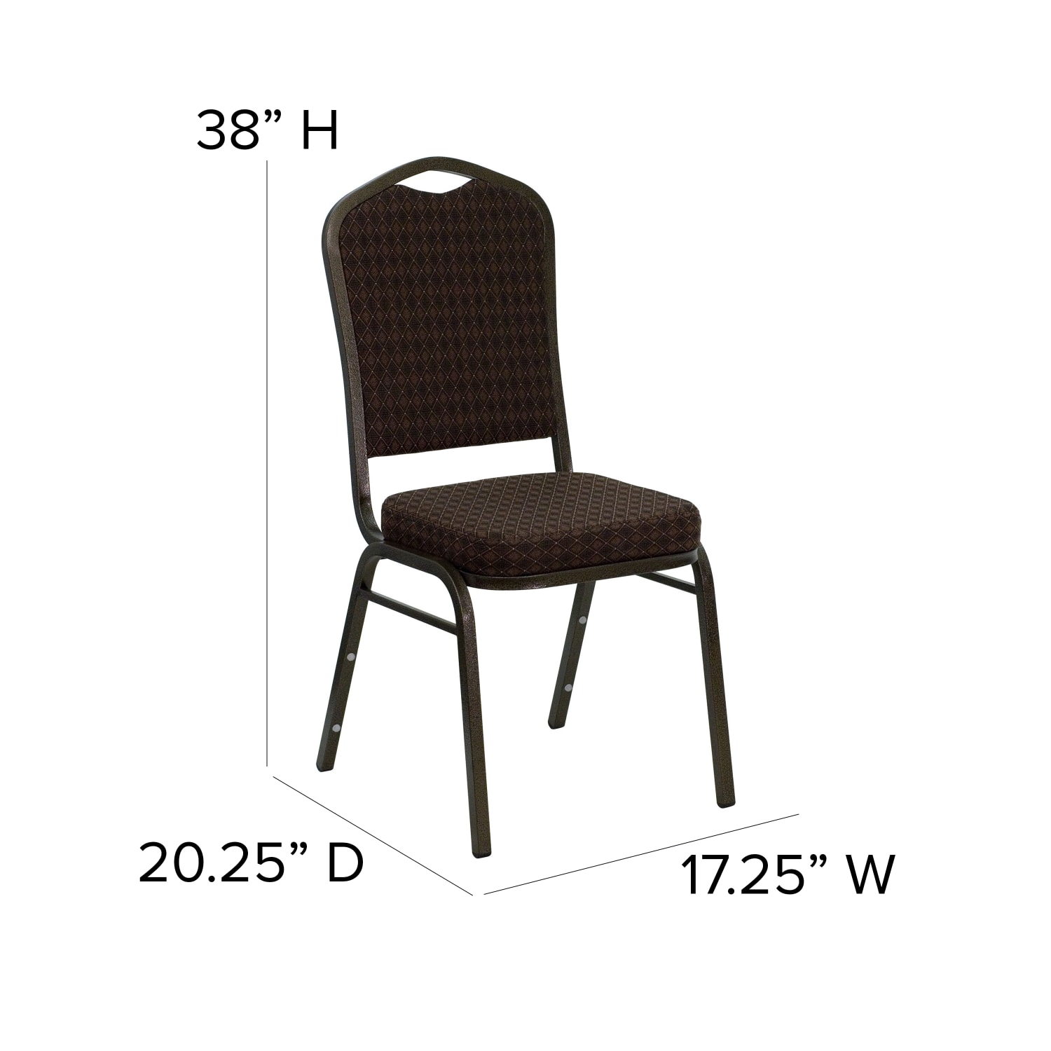 Flash Furniture HERCULES Series Crown Back Stacking Banquet Chair, Brown Patterned/Goldvein - Image 7