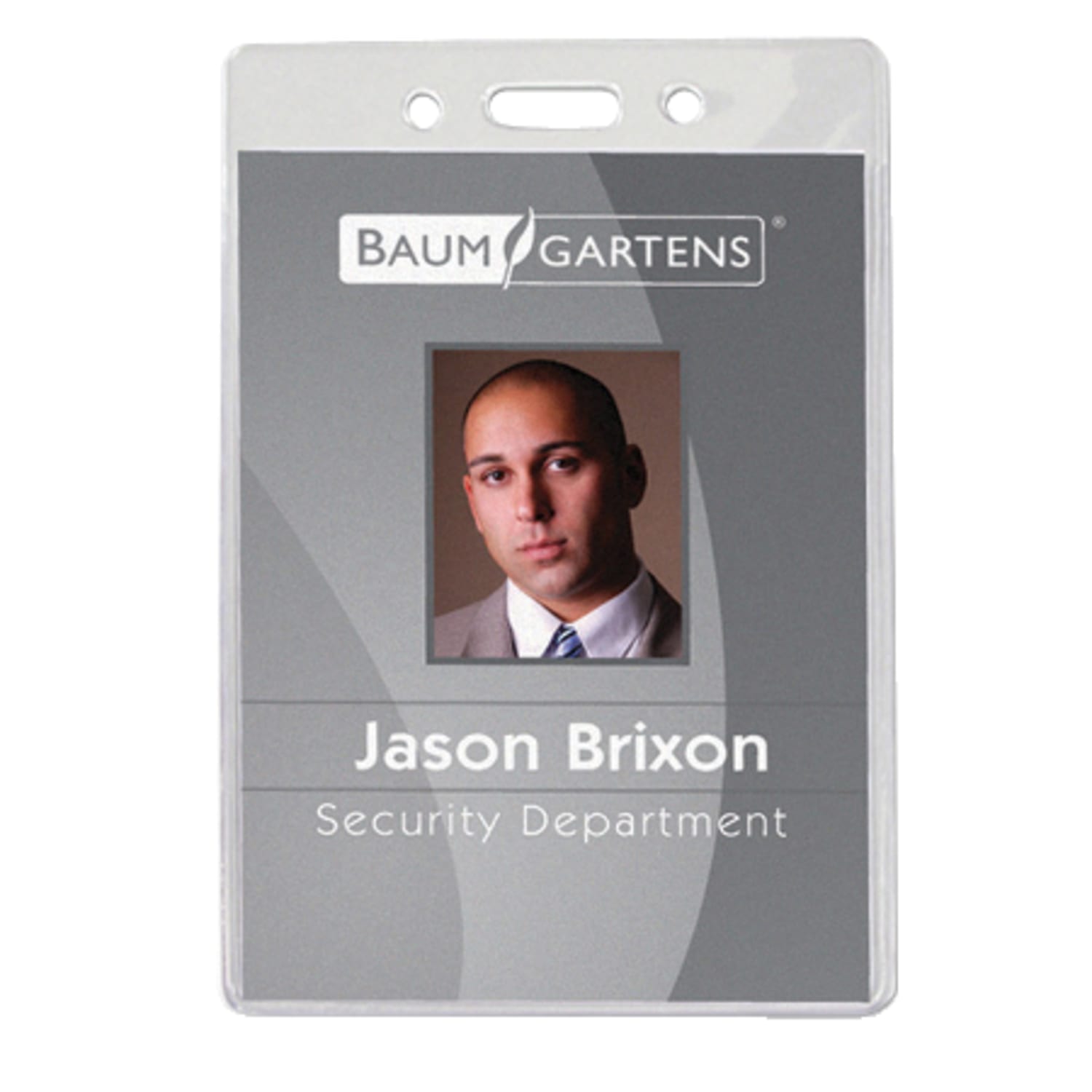 Baumgartens ID Badge Holder, 4in x 3 5/8in, Clear, Pack Of 50