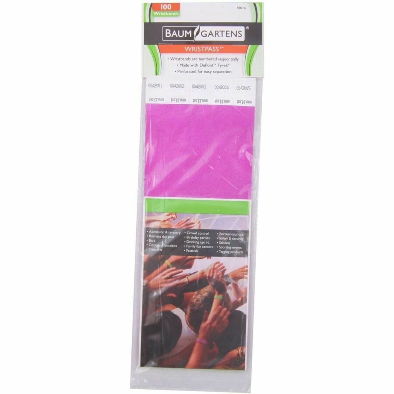 Sicurix Standard Dupont Tyvek Security Wristbands, 10in x 13/16in, Purple, Pack Of 100 - Image 4