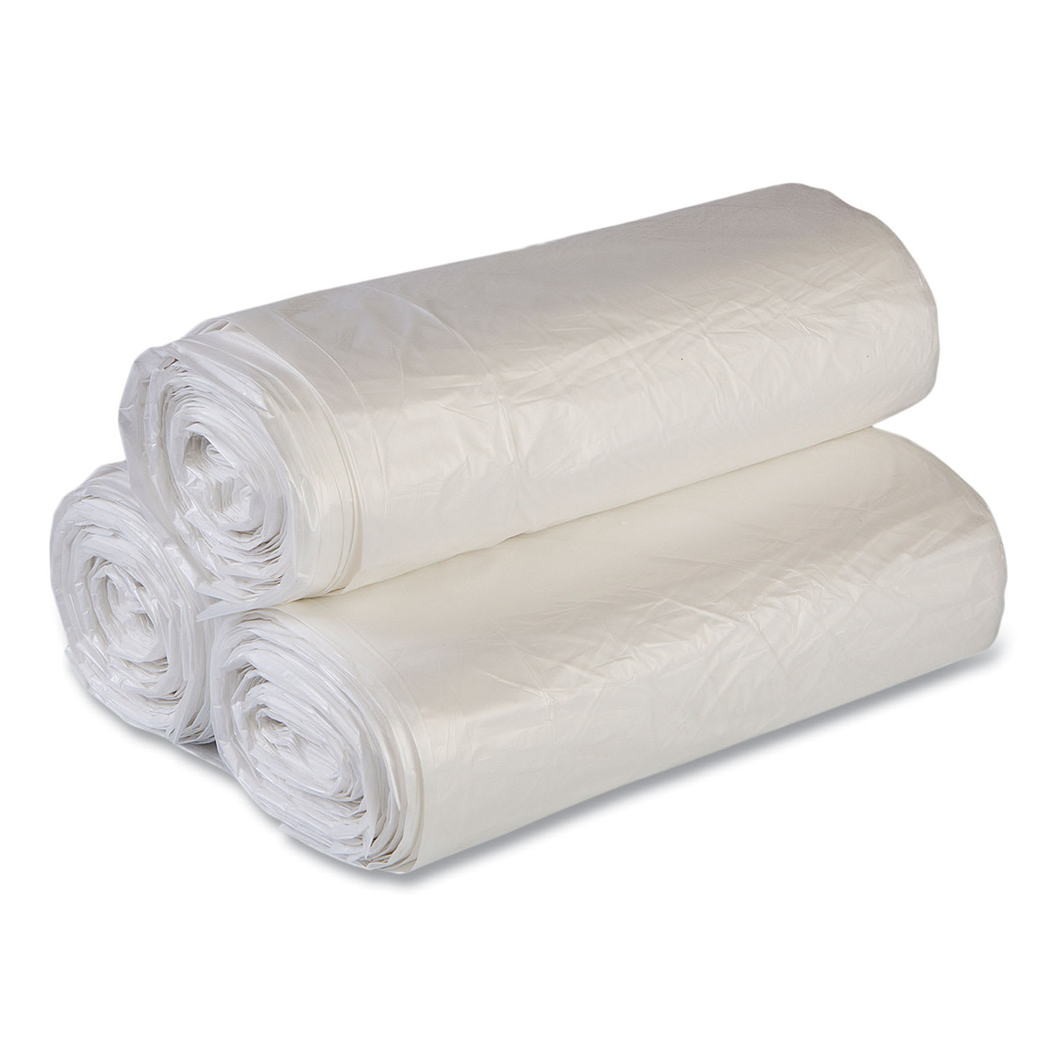 Interplast Group High Density Commercial Can Liner Value Pack, 60 gal, 14 mic, 43in x 46in, Clear, Interleaved Roll, 25 Bags/Roll, 8 Rolls/CT - Image 4