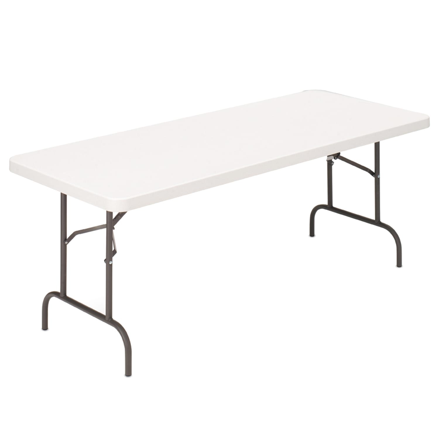 Realspace Molded Plastic Top Folding Table, 29inH x 96inW x 30inD, Gray Granite - Image 3