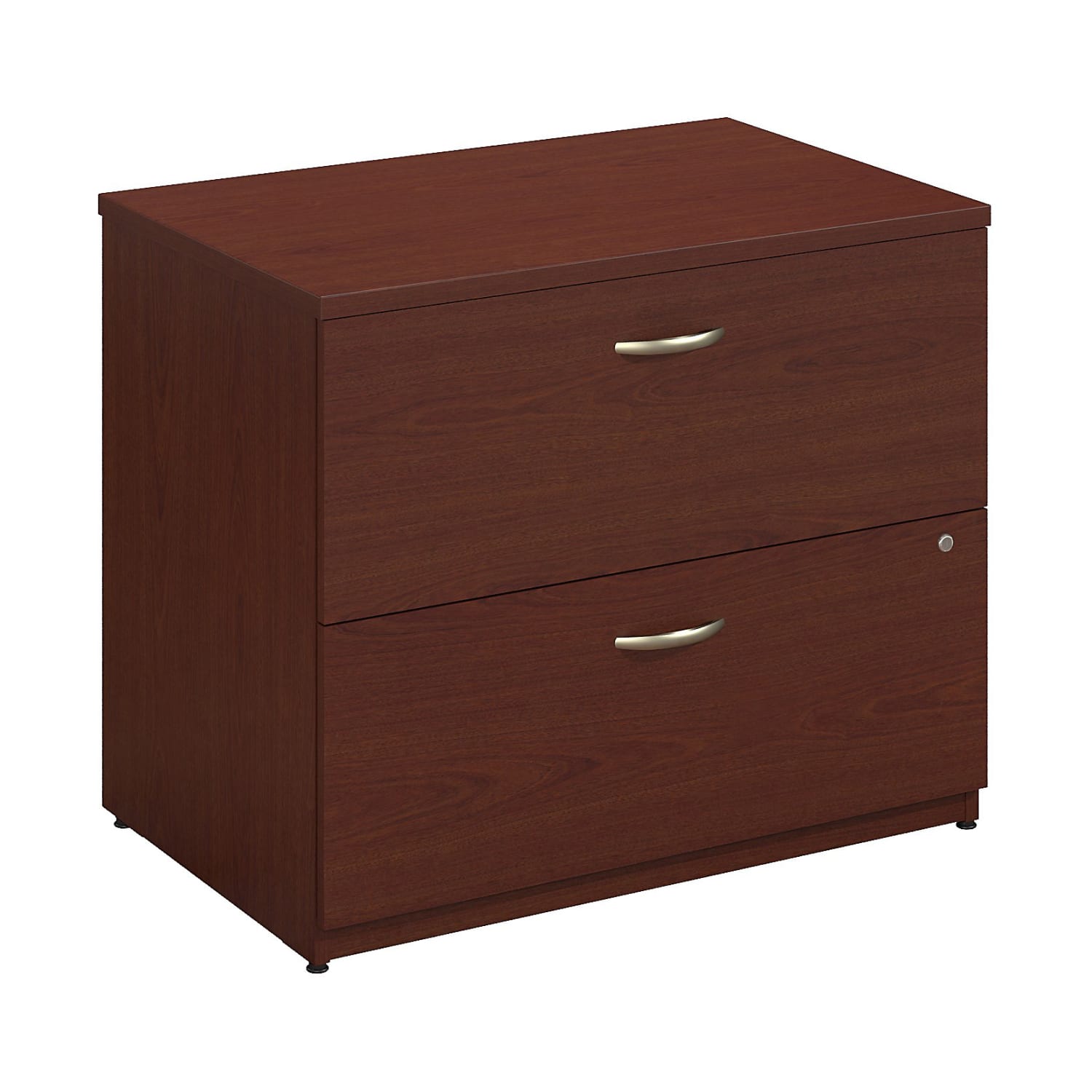 Bush Business Furniture Series C Components 35-2/3inW x 23-3/10inD Lateral 2-Drawer File Cabinet, Mahogany/Mahogany, Standard Delivery