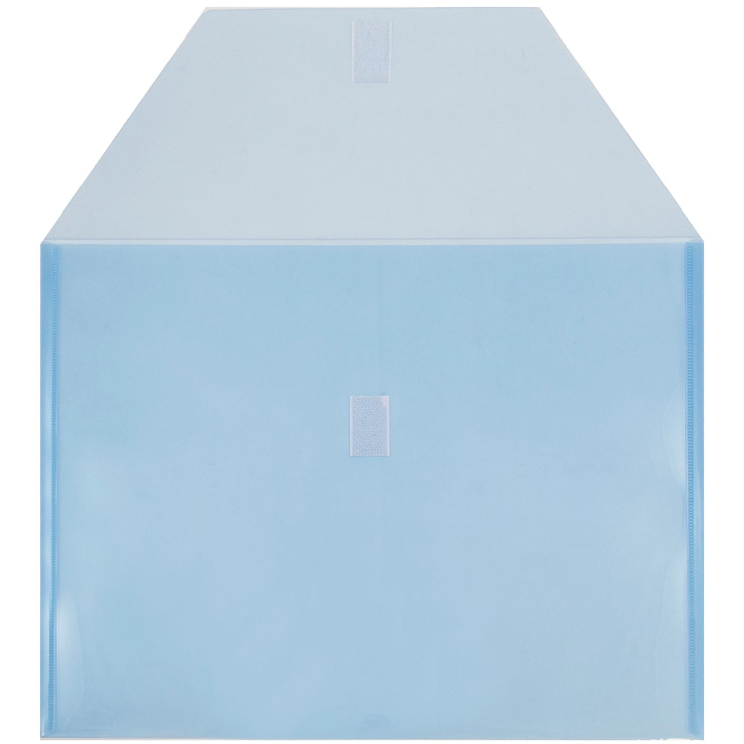 JAM Paper Plastic Booklet Envelopes , Letter-Size, 9 3/4in x 13in, Hook & Loop Closure, Blue, Pack Of 12 - Image 4