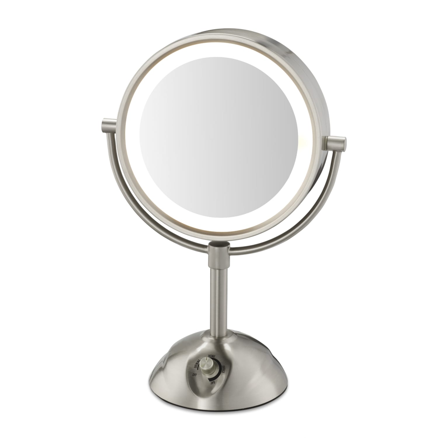 Conair 2-Sided LED-Lighted Vanity Mirrors, 6-1/2in x 11in, Satin Nickel, Total Qty 4 - Image 3