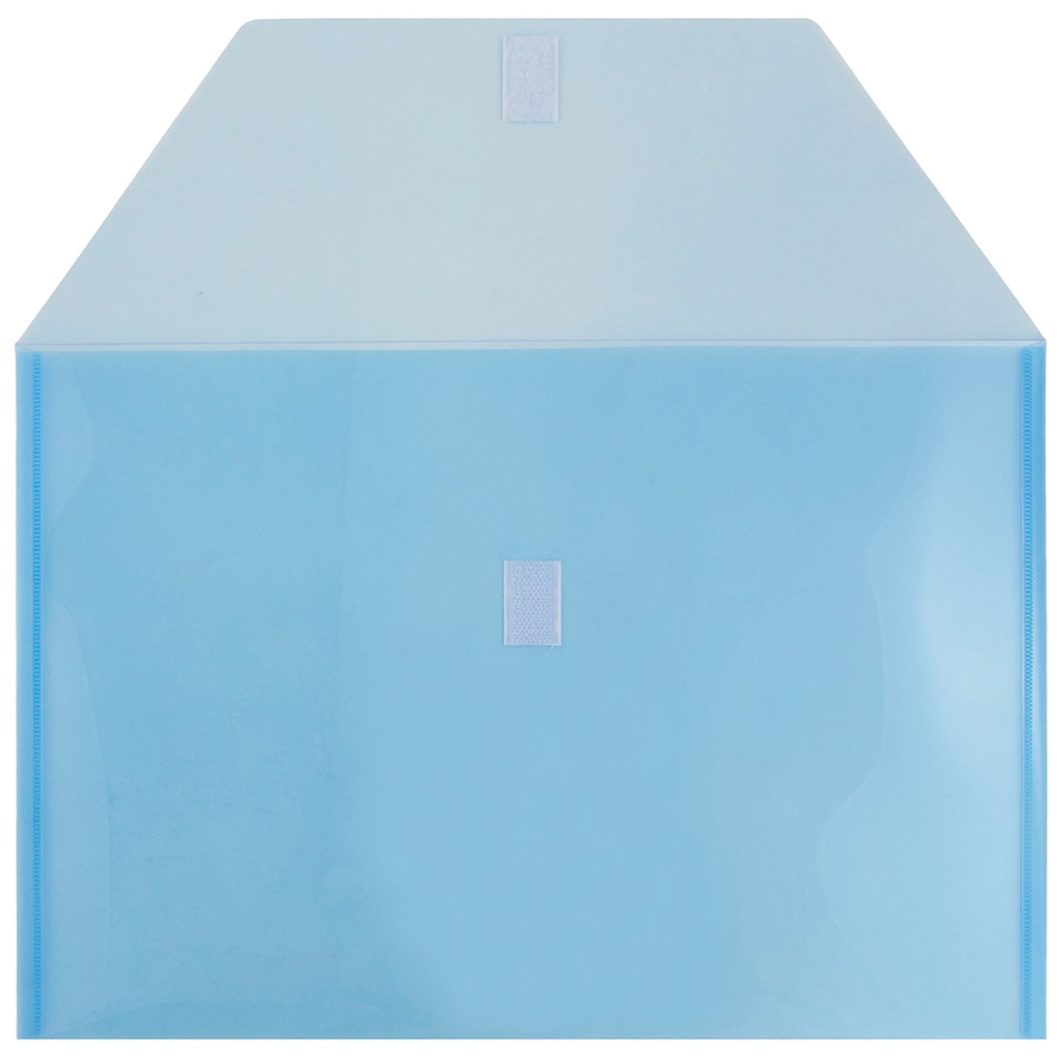 JAM Paper Plastic Booklet Envelopes, Legal Size, 9 3/4in x 14 1/2in, Hook & Loop Closure, Blue, Pack Of 12 - Image 3